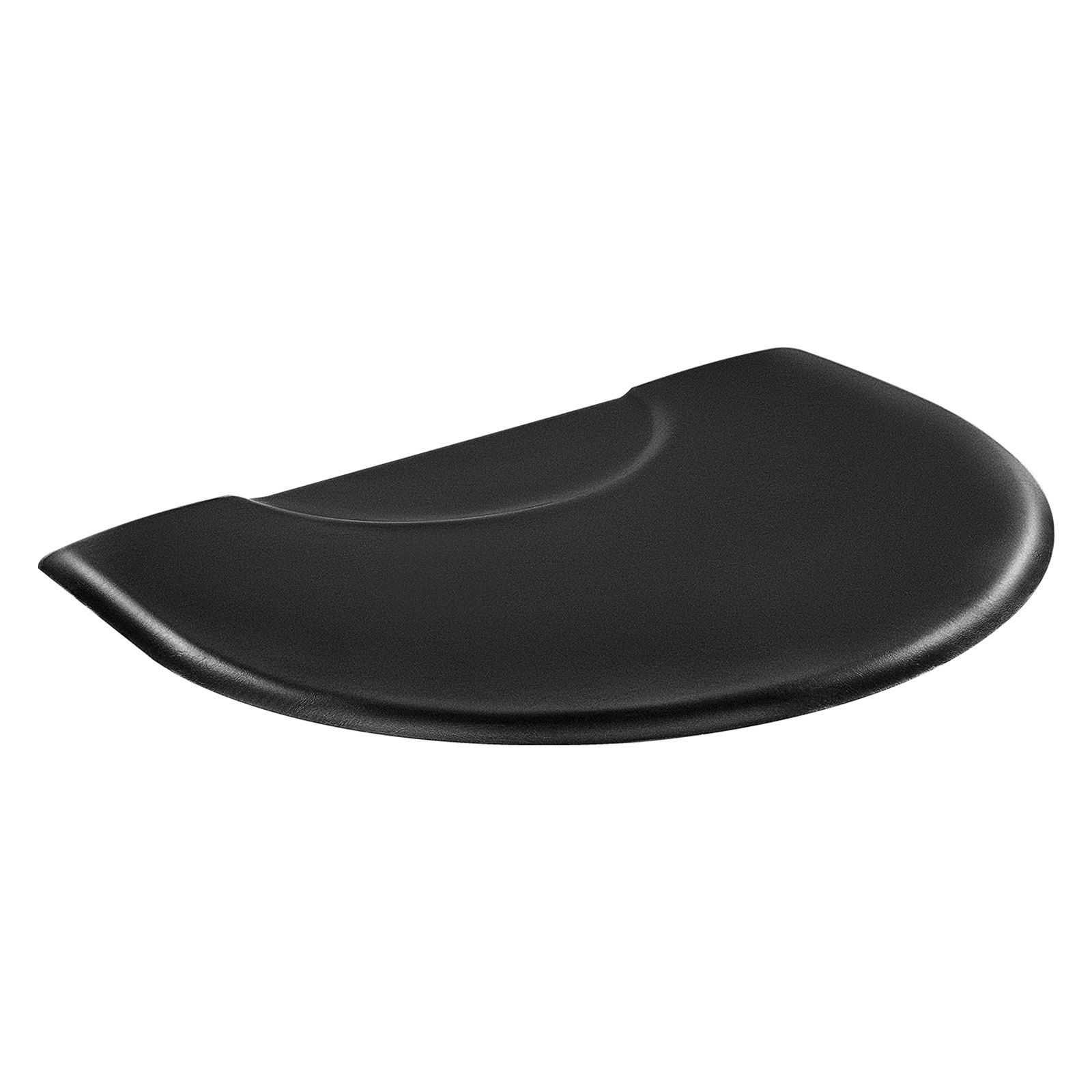 Salon Mat for Hair Stylist, 1220 x 930 mm Semi-circle Salon Chair Mat, 25mm Thickened Anti Fatigue Barber Shop Floor Mat with Round Cut Out, Easy-to-Clean PVC Surface & Anti-Trip Beveled Edges - Image 1