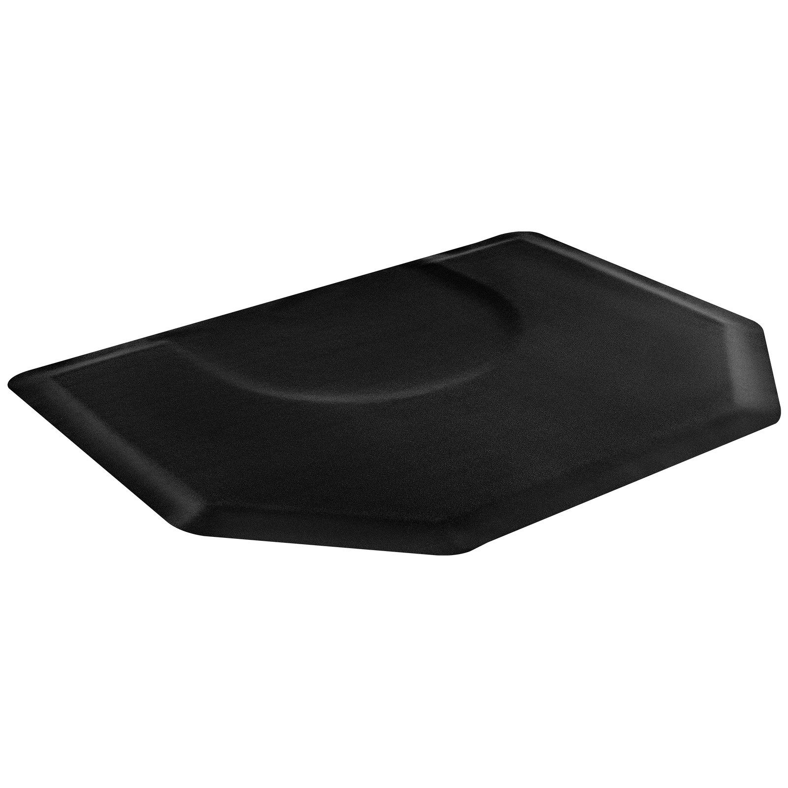 Salon Mat for Hair Stylist, 1225 x 1505 mm Hexagon Salon Chair Mat Anti Fatigue, 13mm Thickened Barber Shop Floor Mat with Round Cut Out, Easy-to-Clean PVC Surface & Anti-Trip Beveled Edges - Image 1