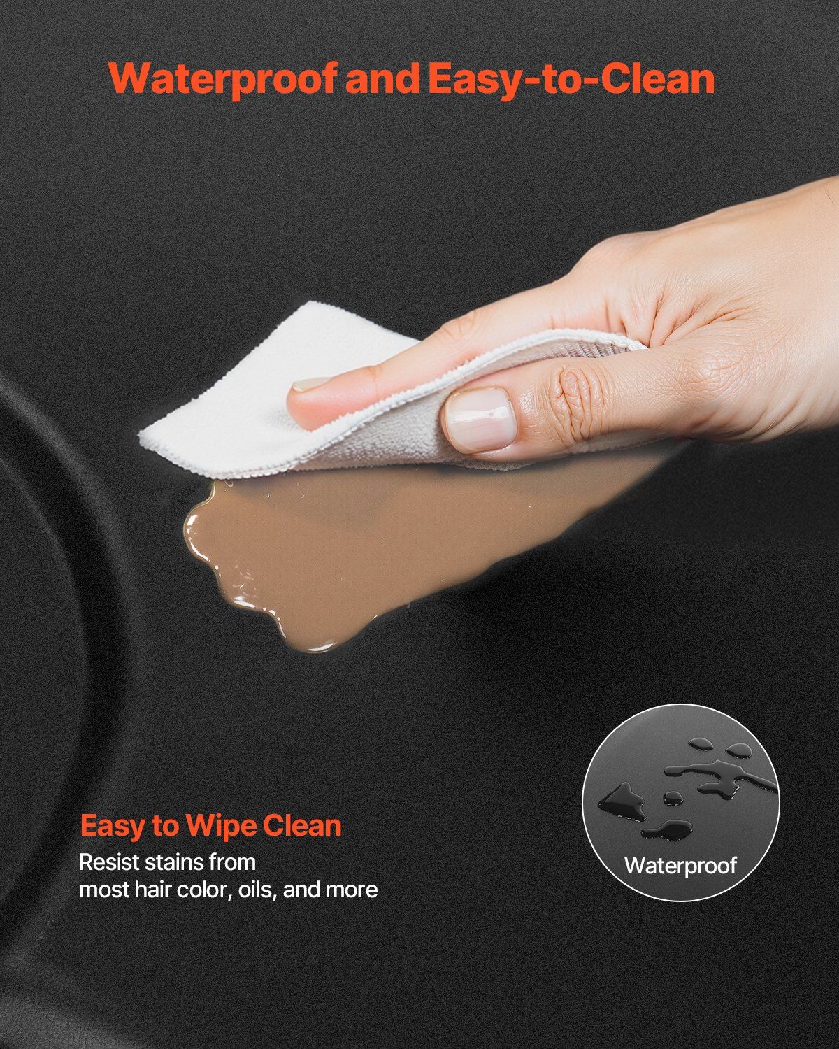 Salon Mat for Hair Stylist, 1225 x 1505 mm Hexagon Salon Chair Mat Anti Fatigue, 13mm Thickened Barber Shop Floor Mat with Round Cut Out, Easy-to-Clean PVC Surface & Anti-Trip Beveled Edges - Image 5