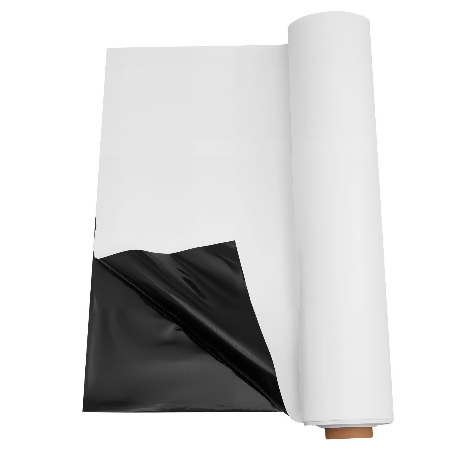 14 Mil Plastic Sheeting Heavy Duty 10' x 100', Thick Plastic Sheeting Roll, Plastic Drop Cloth Painters Tarp Covering for Crawl Space Vapor Barrier, Black and White Double-Sided, Multi-Purpose - Image 1