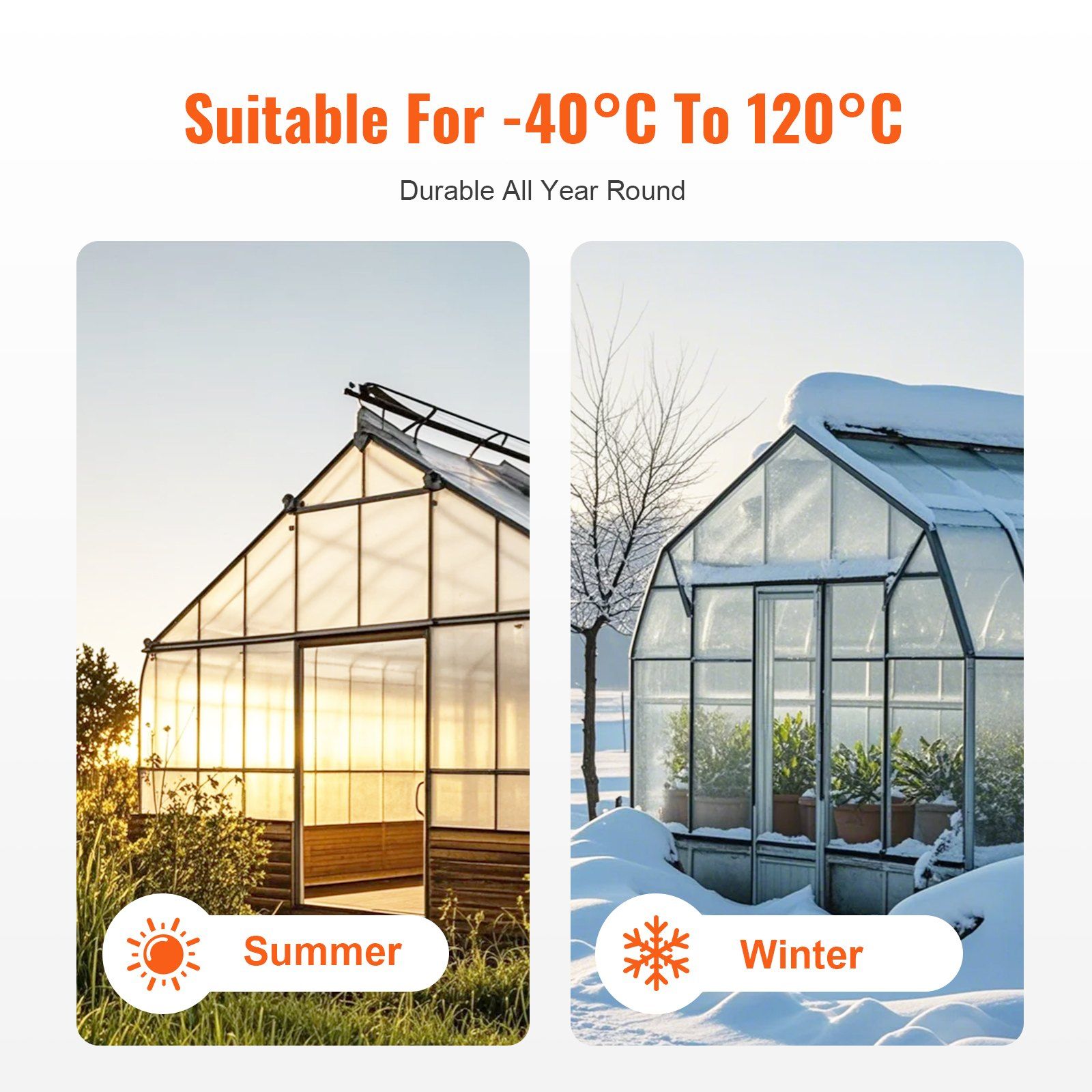 6 Pack Polycarbonate Greenhouse Panels, 3.96' x 1.98' x 0.157