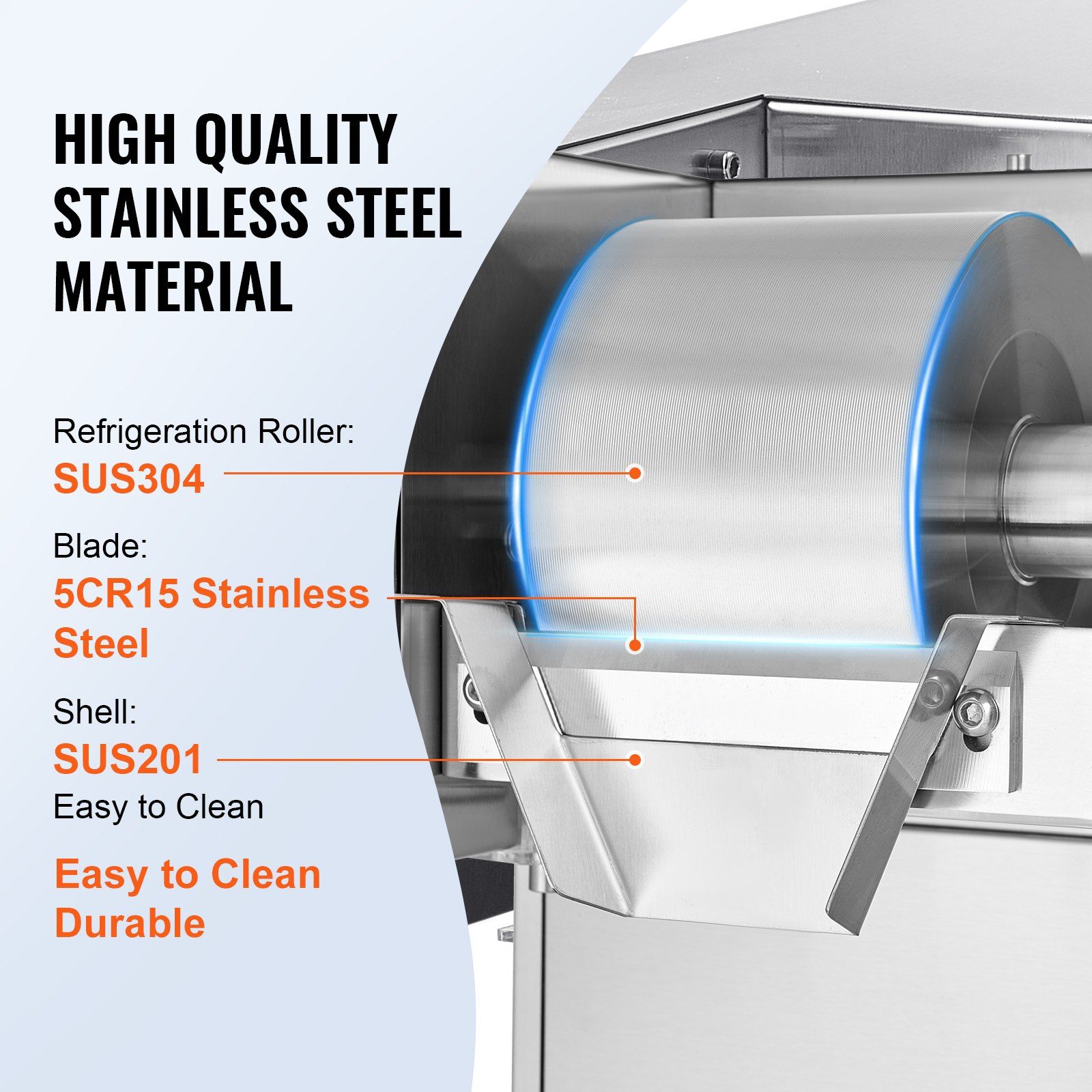 Commercial Snowflake Ice Machine, 385LBS/24H Snowflake Ice Maker, Stainless Steel Ice Shaver Machine, Electric Snow Cone Maker, Liquid Cooling System for Rapid Heat Dissipation, Ice Cream - Image 5