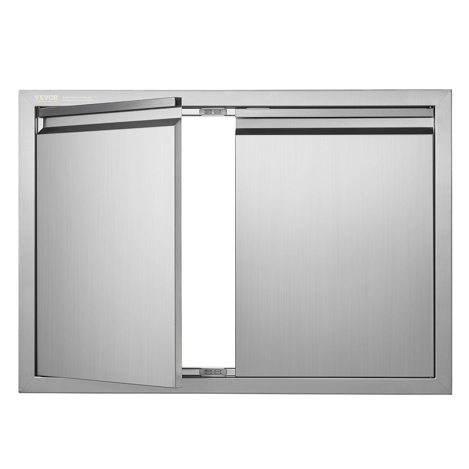 BBQ Access Door, 762x532 mm Double Outdoor Kitchen Door, Stainless Steel Flush Mount Door, Wall Vertical Door with Recessed Handles , for BBQ Island, Grilling Station, Outside Cabinet - Image 1