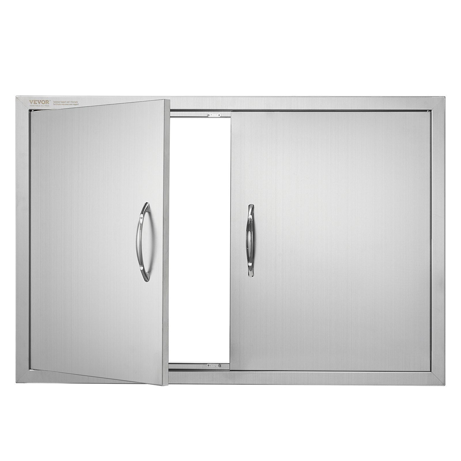 BBQ Access Door, 915x610 mm Double Outdoor Kitchen Door, Stainless Steel Flush Mount Door, Wall Vertical Door with Handles, for BBQ Island, Grilling Station, Outside Cabinet - Image 1