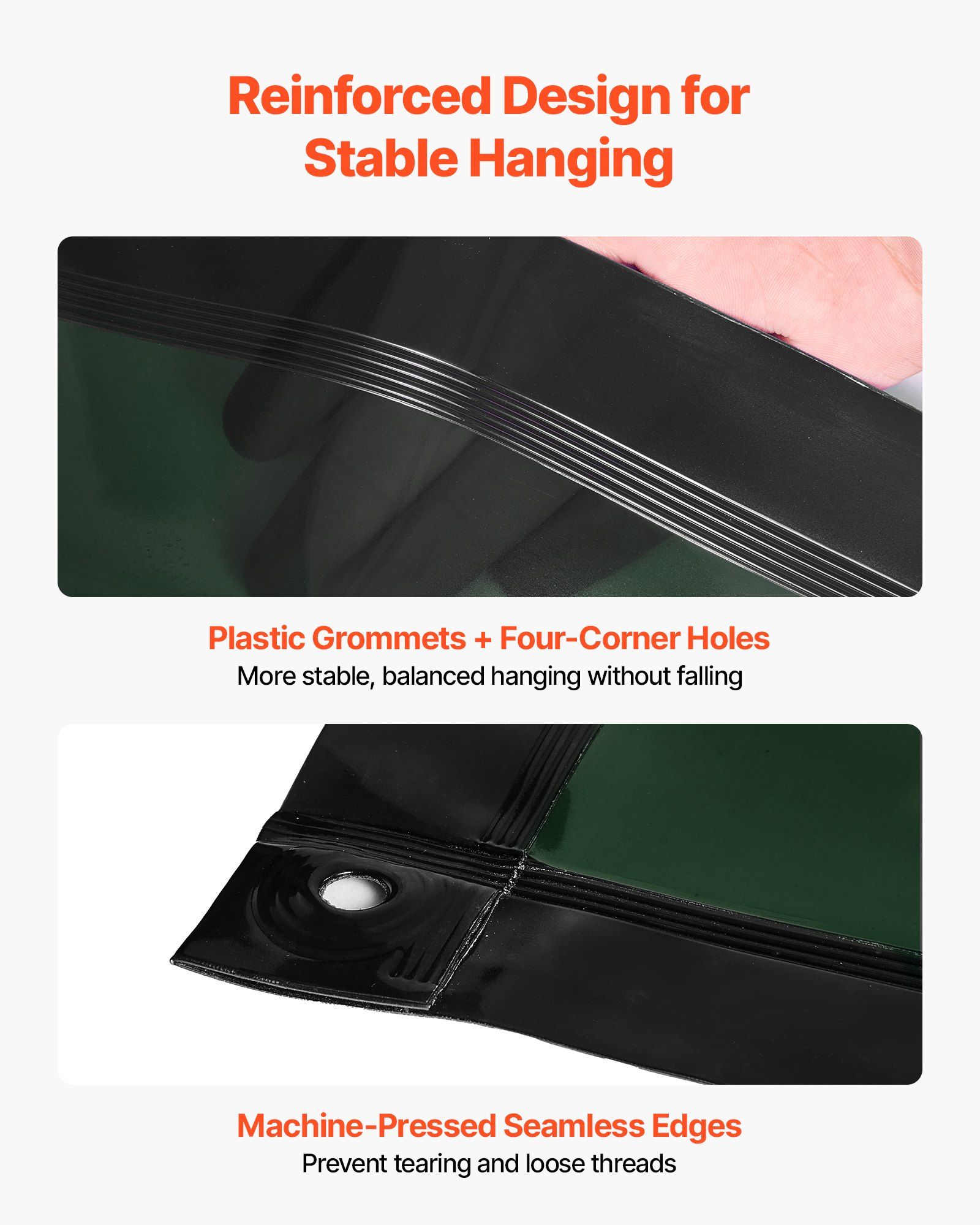 Welding Screen with Frame, 3-Panel 1.74 x 2.34m Welding Curtain Screen, Flame-Resistant Vinyl Protection Screens with 12 Wheels & 6-Level UV Protection for Workshop/Industrial Use, Dark Green - Image 5