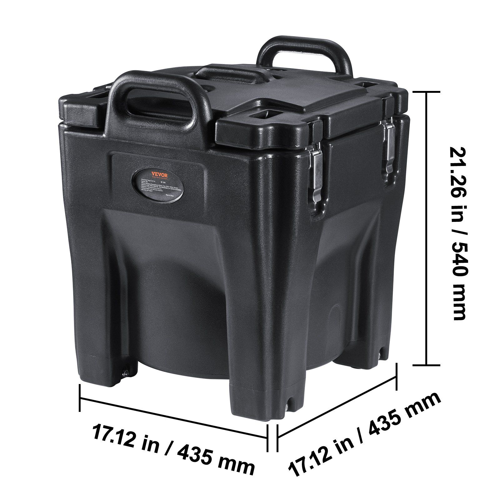 Insulated Food Carrier, 30L Capacity, Stackable Catering Hot Box with Stainless Steel Barrel, Top Load LLDPE Food Warmer with Integral Handles Buckles Stationary Base, for Restaurant Canteen, B - Image 7