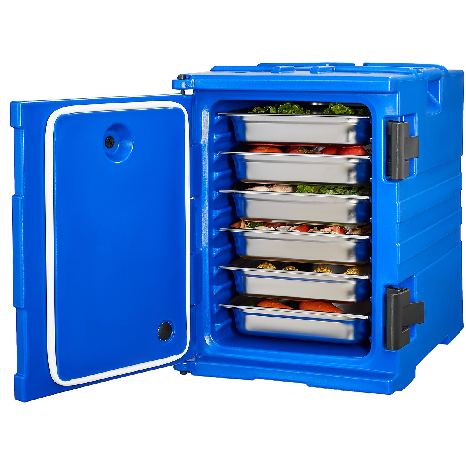 Insulated Food Pan Carrier, 90L Hot Box for Catering, Food Box Carrier with Double Buckles, Front Loading Food Warmer with Handles, Stackable End Loader for Restaurant, Canteen - Image 1