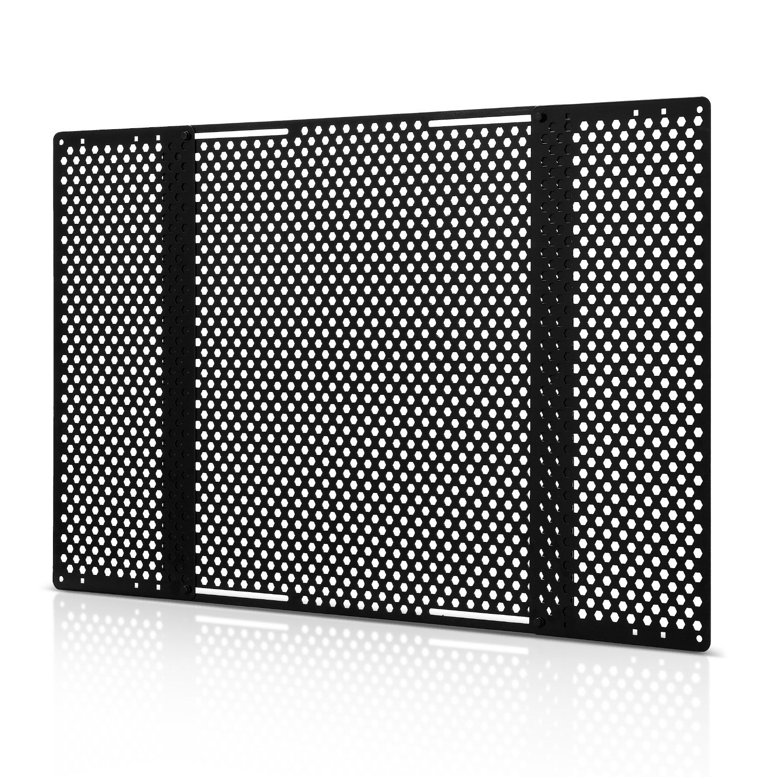 RV Screen Door Protector, Adjusts from 558.8 – 800 mm, Adjustable Door Grille, Easy to Install, Reinforced Breathable Honeycomb Holes, Iron Camper RV Entry Protector for Pet Protection, Black - Image 1