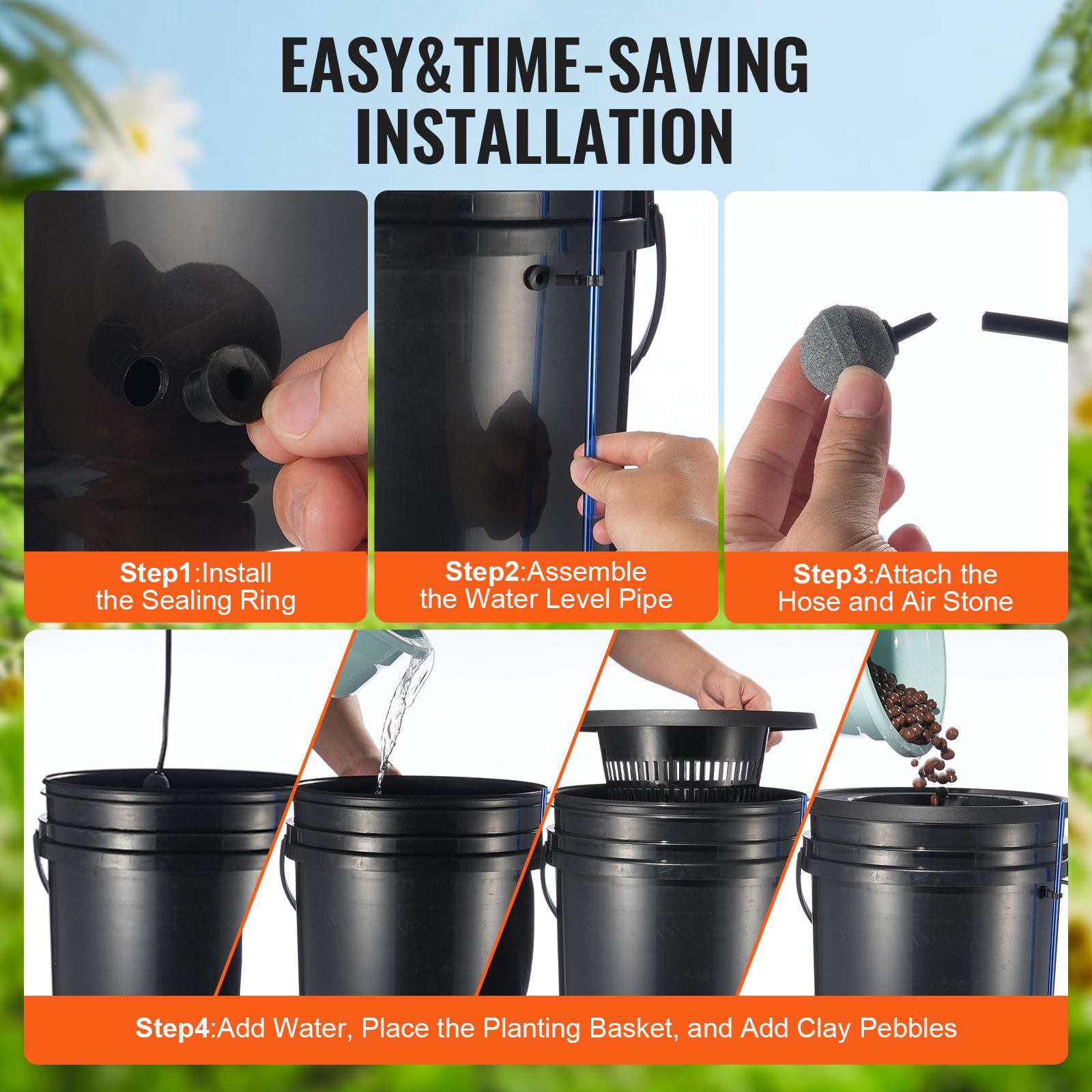 DWC Hydroponics Grow System Deep Water Culture with Top Drip 1 Bucket 20L - Image 5