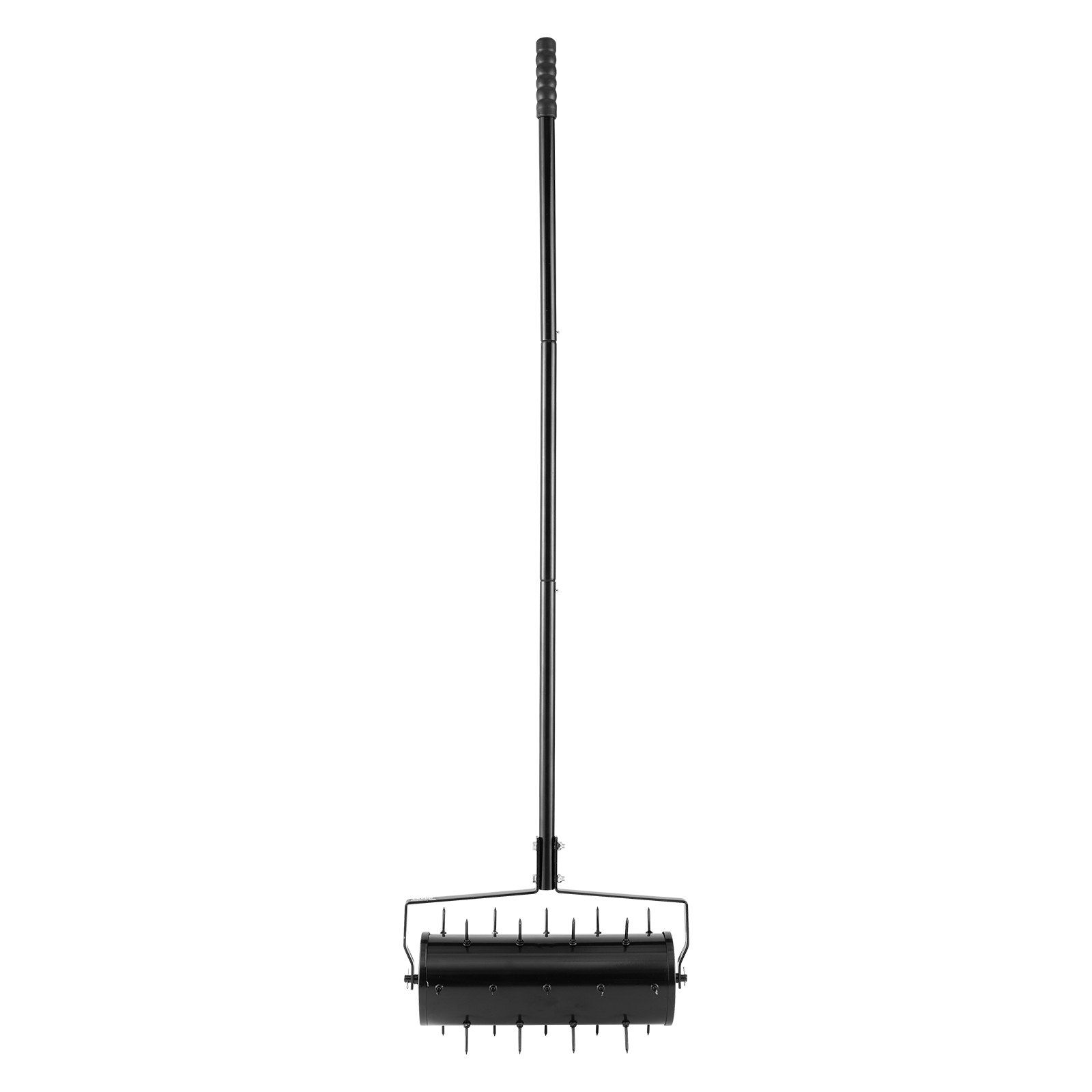 Rolling Lawn Aerator, 435mm Heavy-Duty Manual Rolling Aerator Lawn with Detachable Handle and 27 Iron Spikes, Rolling Lawn Aeration Tool for Garden Patio Yard Compacted Soils and Lawns, Black - Image 1