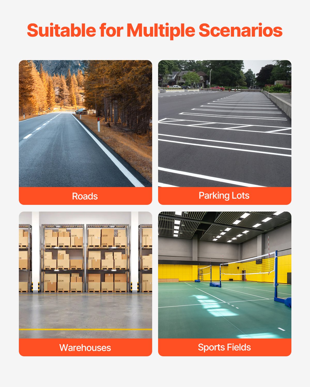 Striping Line Marking Machine, 610 x 330 x 900 mm, 4-Wheel, Heavy Duty Striping Line Machine with 56-102 mm Adjustable Width, Make Clear Edge Line for Roads, Parking Lots, Sports Field, Yellow - Image 6