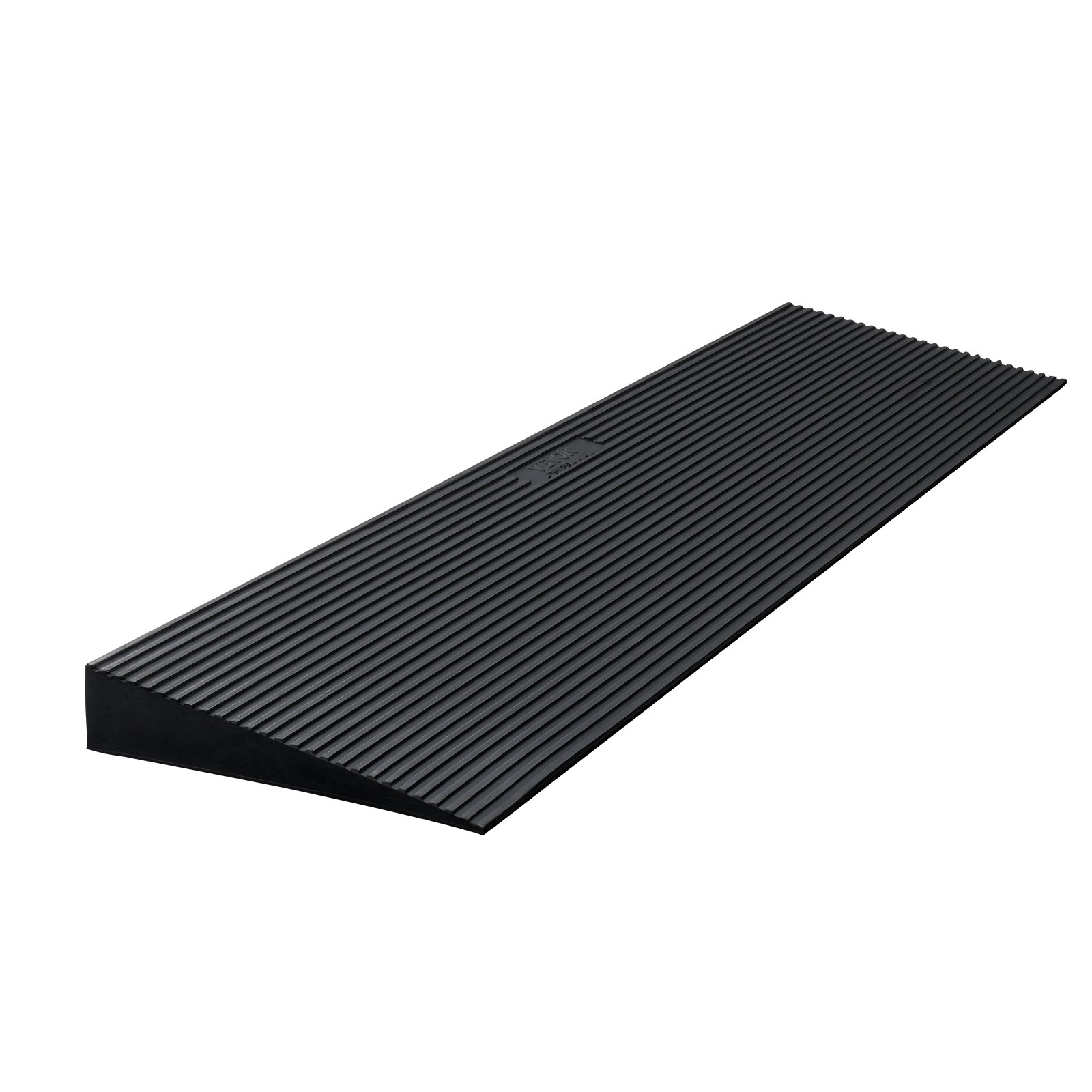 4 cm Rise Cuttable Threshold Ramp for Sweeping Robot, 90 cm Wide Natural Rubber Wheelchair Ramp, Non-Slip Solid Rubber Ramp with Double-Sided Tape for Doorways, Driveways, Bathroom, Smooth Tile - Image 1