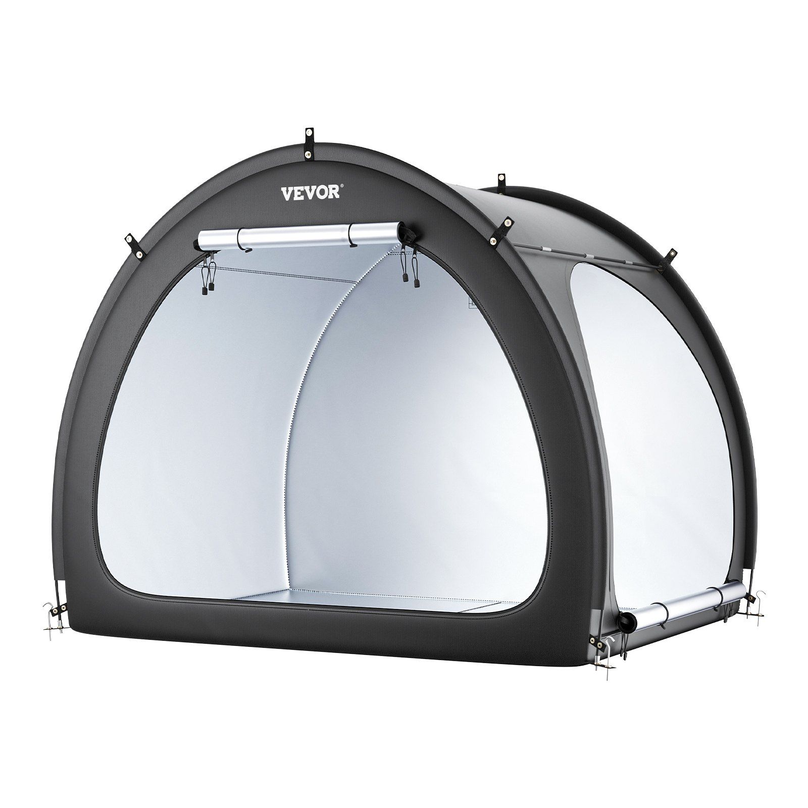 Bike Storage Tent, 4 to 5 Bikes, Outdoor Spacious Bike Storage Tent with Ventilated Window, Waterproof Fan-Shaped Bike Tent with High Strength Fiberglass & Double Door, Fit for Bicycle - Image 1