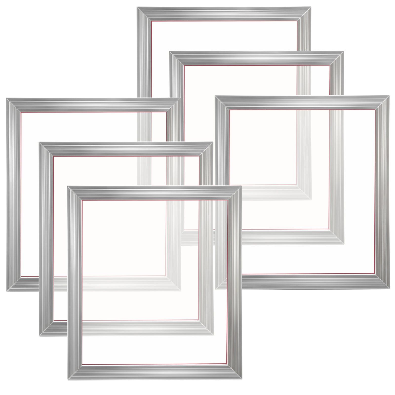 Screen Printing Kit, 6 Pieces Aluminum Silk Screen Printing Frames, 18x20inch Silk Screen Printing Frame with 160 Count Mesh, High Tension Nylon Mesh and Sealing Tape for T-shirts DIY Printing - Image 1