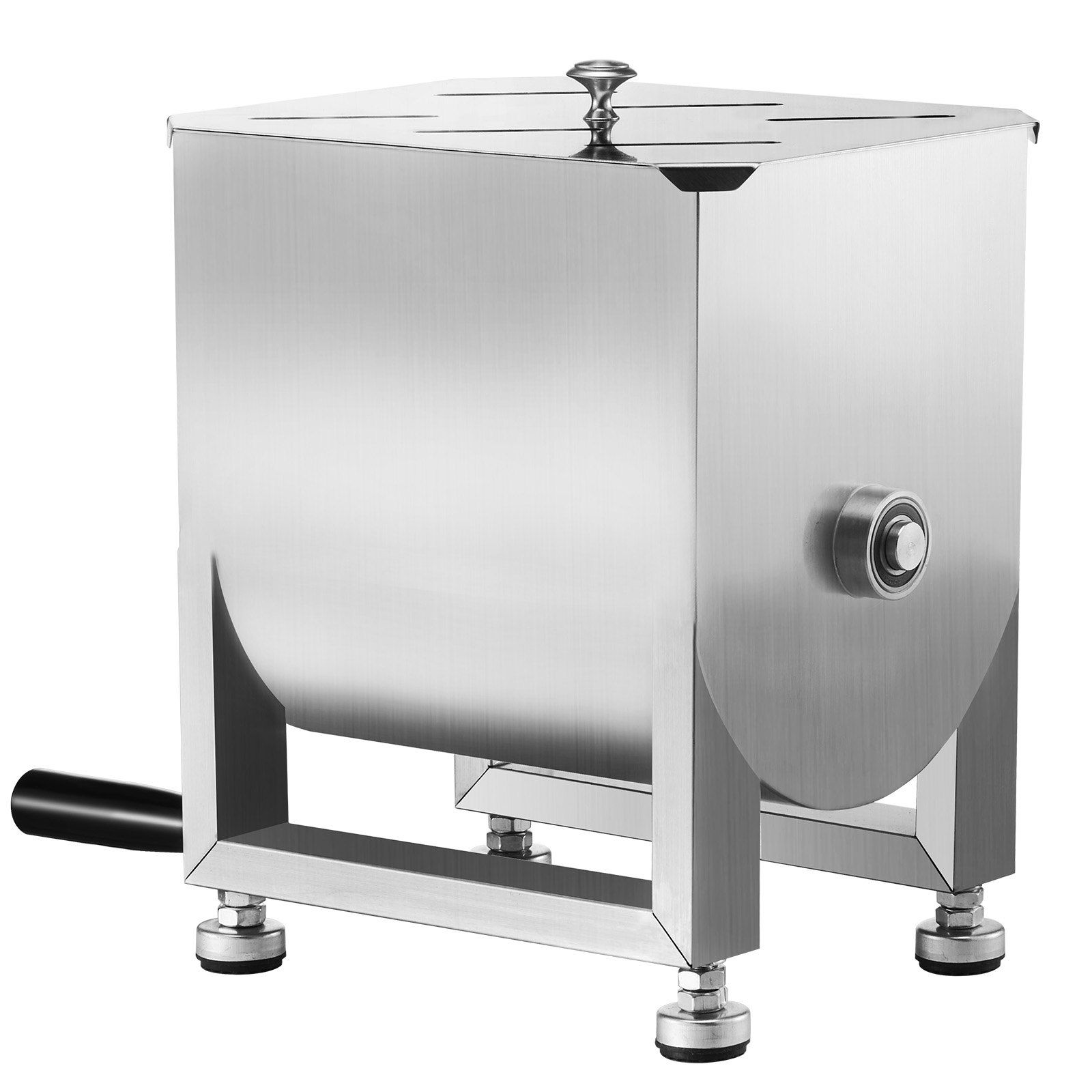 Manual Meat Mixer, 15L Fixed Tank Meat Processing Equipment(Mixing Maximum 15LBS for Meat), Stainless Steel Meat Mixer, Sausage Mixer Machine with Lid and Handle, Ground Beef Hand Mixer - Image 1