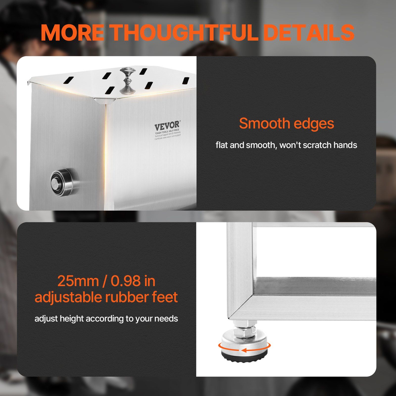 Manual Meat Mixer, 10L Fixed Tank Meat Processing Equipment(Mixing Max 15LBS for Meats), Stainless Steel Sausage Mixer Machine with Lid Handle Gear Reducer, Ground Beef Hand Mixers - Image 6