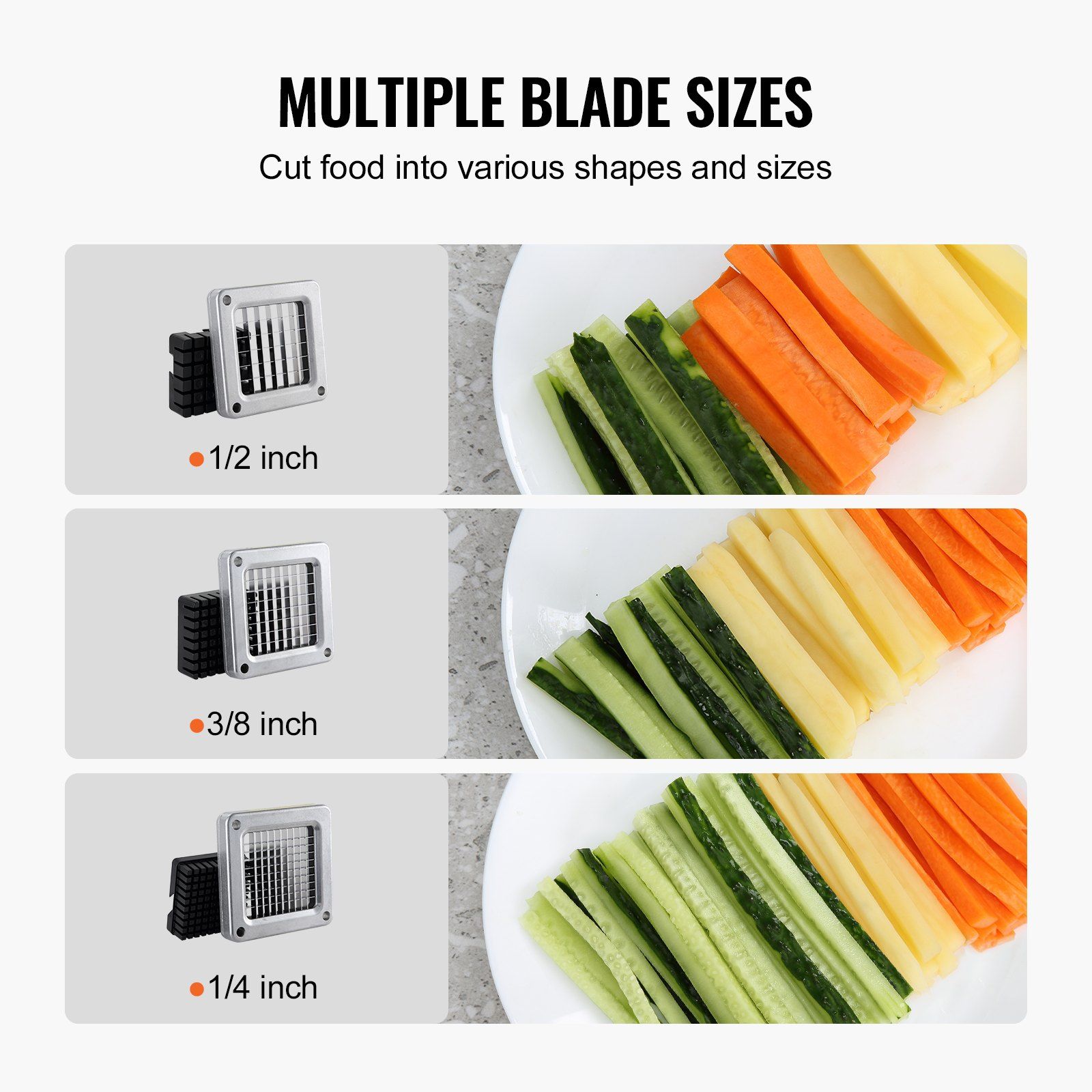 French Fry Cutter, Potato Slicer with 1/2