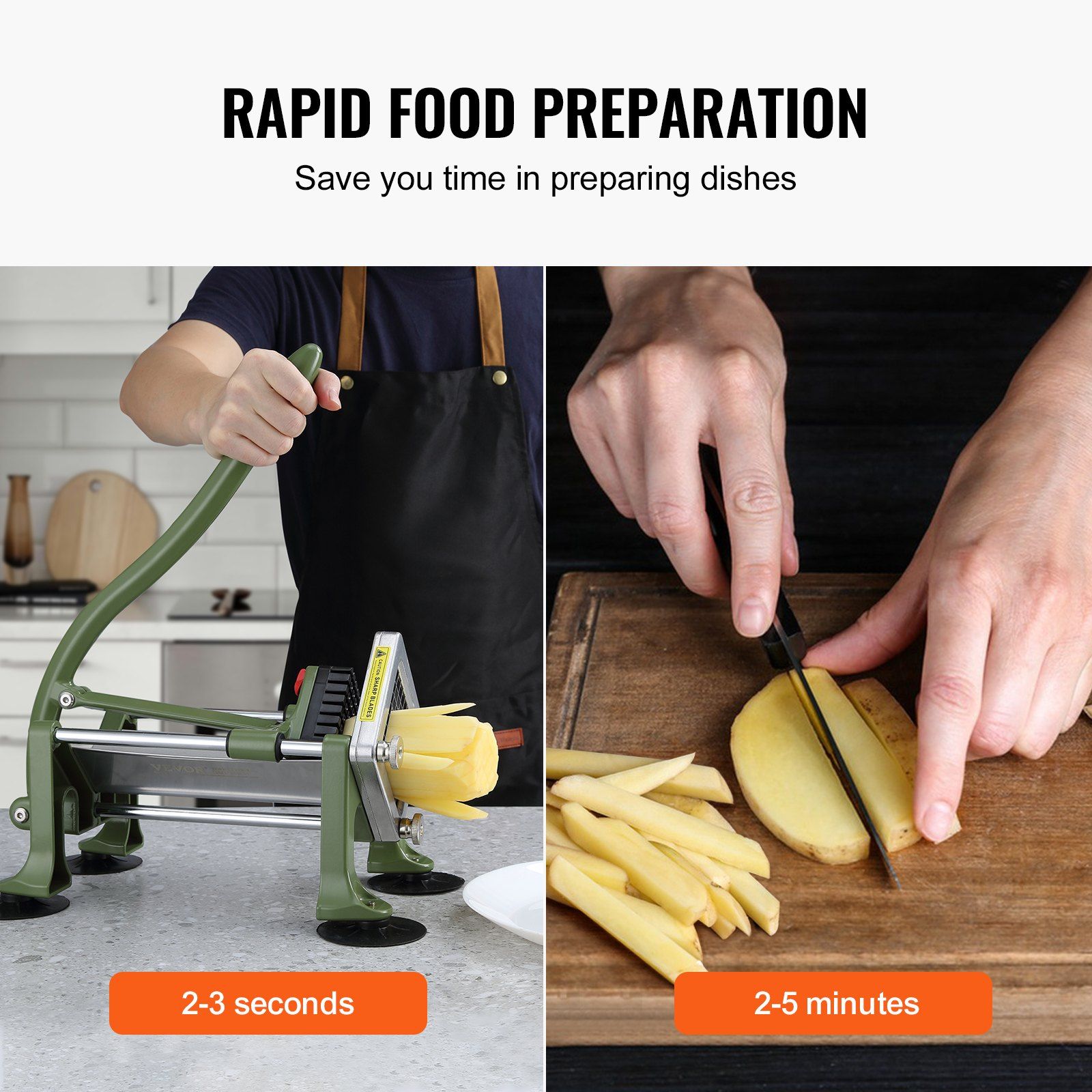 French Fry Cutter, Potato Slicer with 1/2