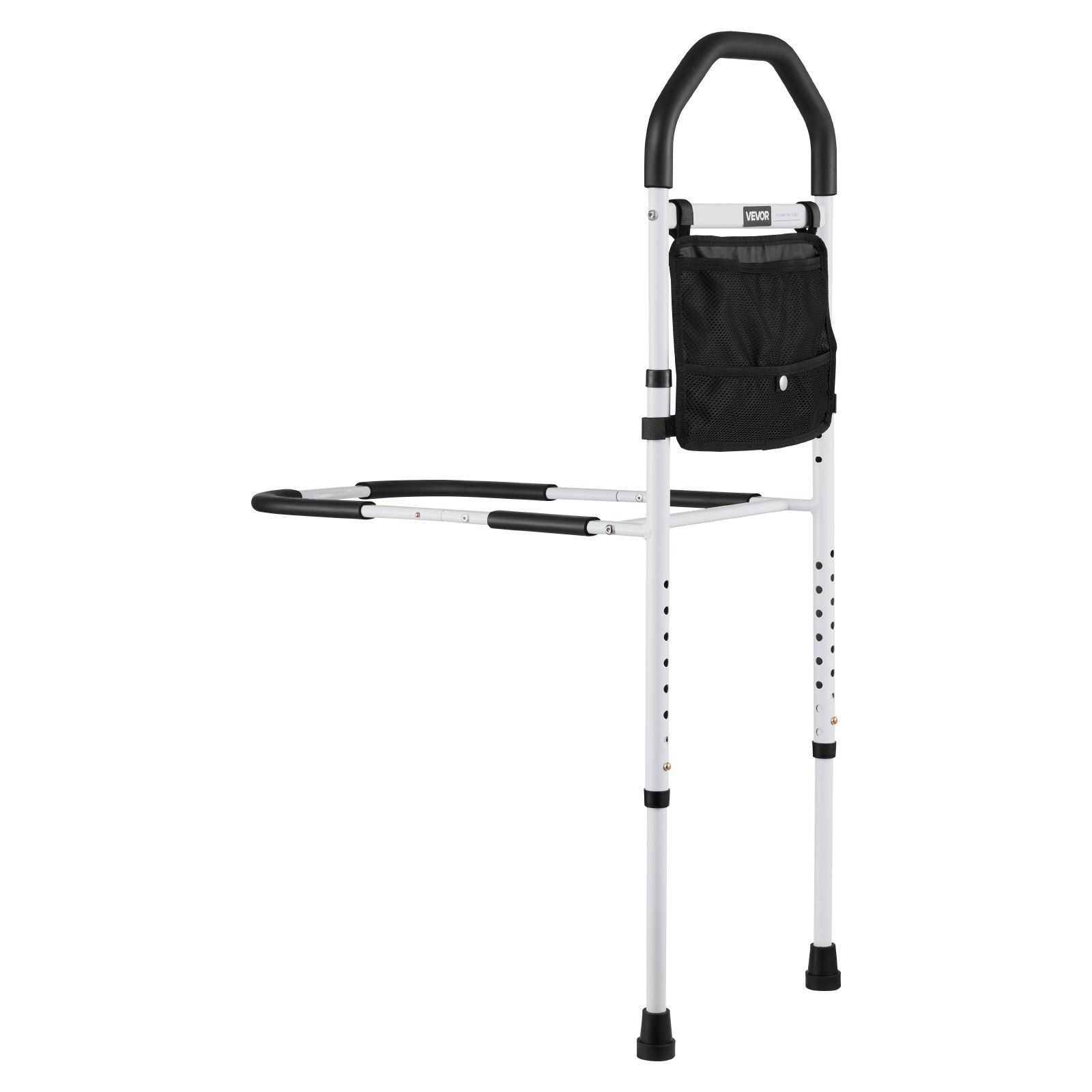 Bed Rail for Elderly, Bedside Assist Rails with Supporting Leg and PU Handrail, Adjustable Height Carbon Steel Pipe Bedside Cane, Bed Bars for Seniors & Patients, Fits King, Queen, Full, Twin - Image 1