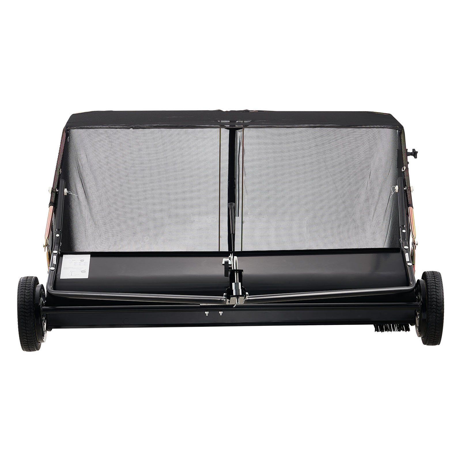 26.7 cm Tow Behind Lawn Sweeper, 26 cu.ft. Large Yard Sweeper, Adjustable Sweeping Height, Heavy Duty Leaf & Grass Collector with Dumping Rope, Pull Behind Sweepers for Debris Grass Clippings - Image 1