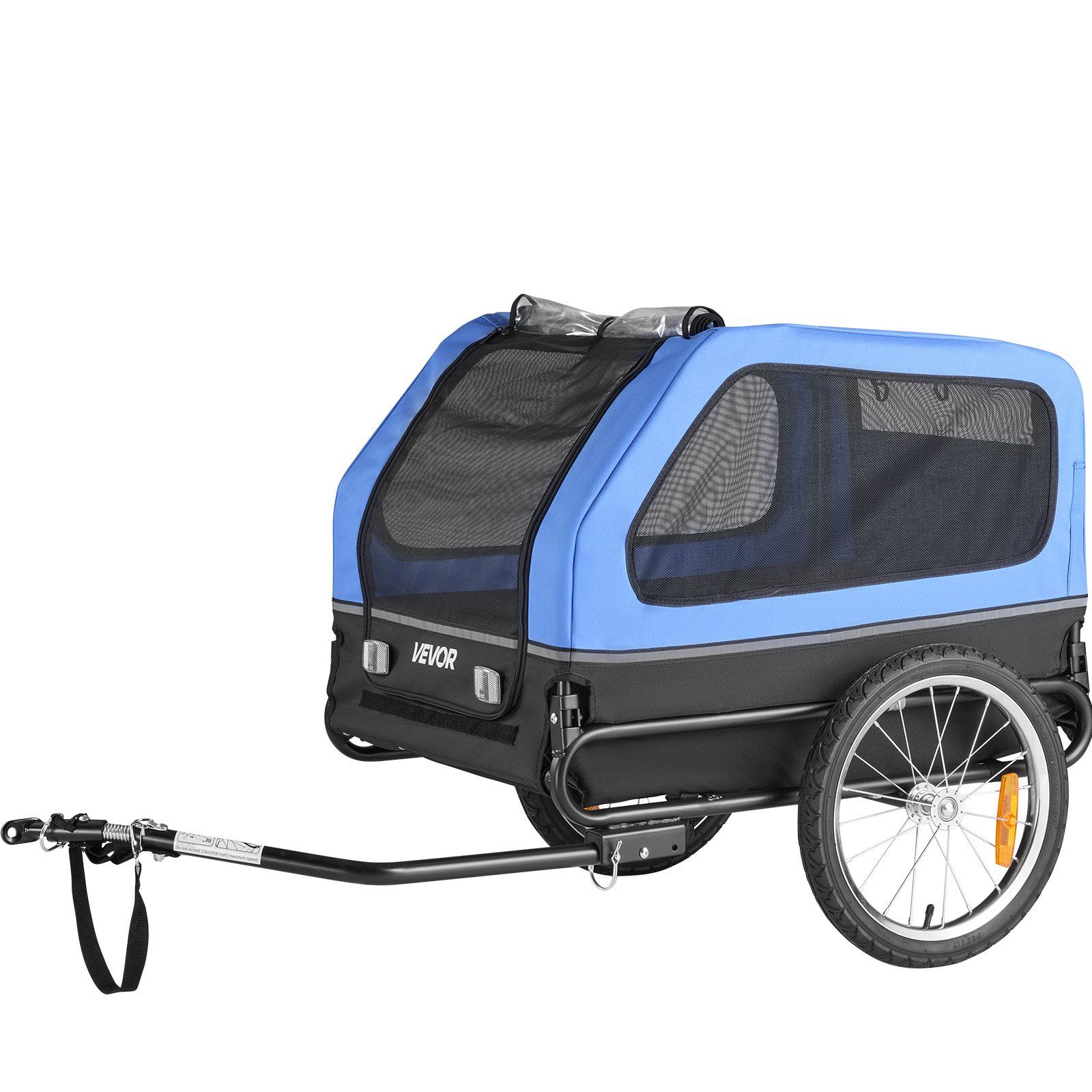 Dog Bike Trailer, Supports up to 40 kg, Pet Cart Bicycle Carrier for Small & Large Dogs, Easy Folding Frame with Quick Release Wheel, Universal Bicycle Coupler, Reflector, Flag, Internal Leash - Image 1