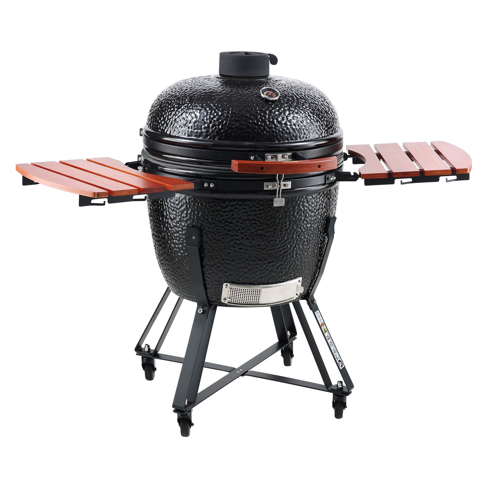 Portable Charcoal Grill, Propane Gas Grills with Cover and Cart, Heavy Duty Stainless Steel BBQ Grill, Mini Smoker for Outdoor Cooking, Barbecue Camping, Picnic, and Backyard, Black - Image 1