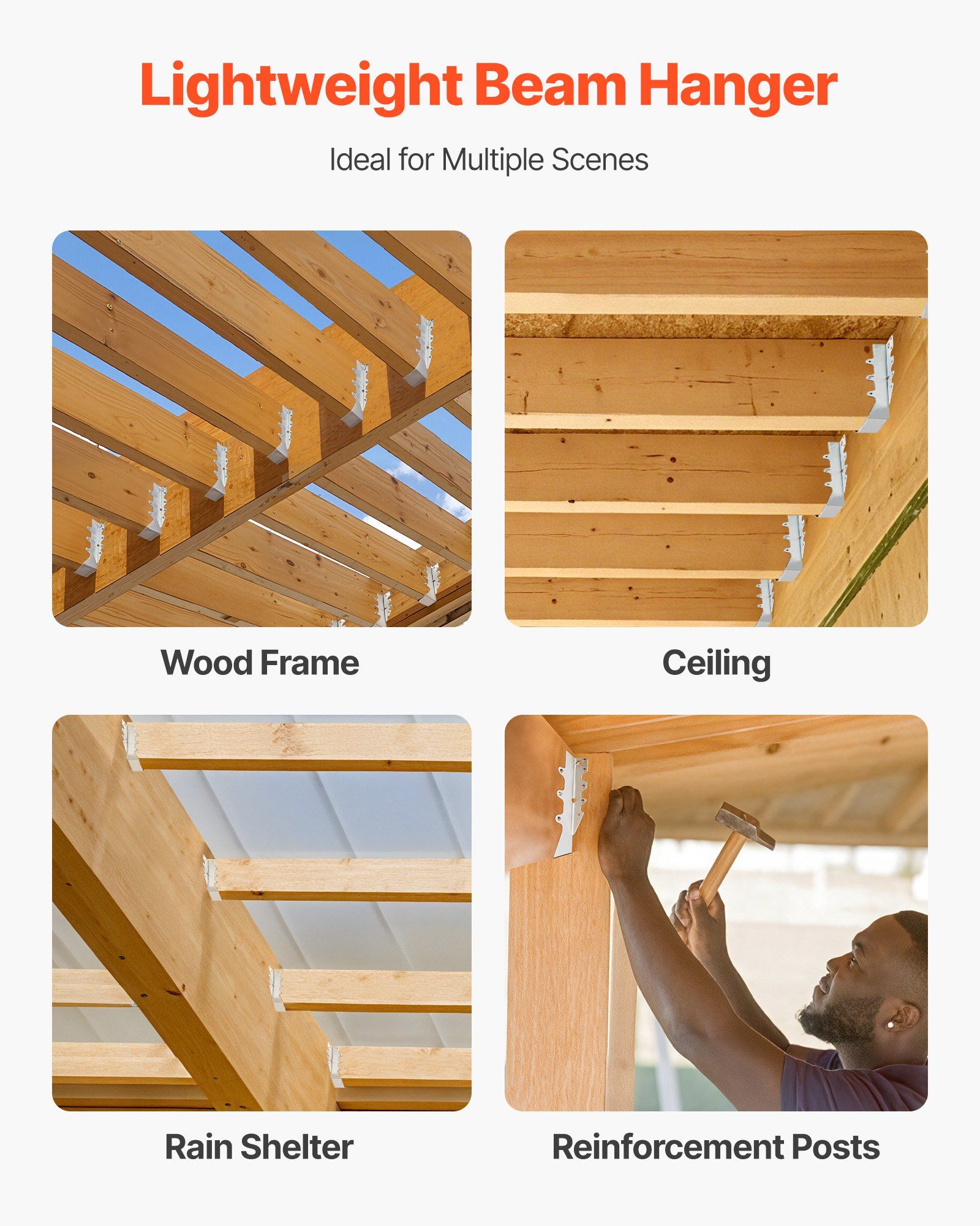 50 Pcs Joist Hanger, Inner Dimensions 1.57 x 1.50 x 7.83 inch / 40 x 38 x 199 mm, Rafter Hurricane Ties Joist Hangers with Rustproof Coating, Tie Brackets for Floor Deck and Ceiling Trusses - Image 6
