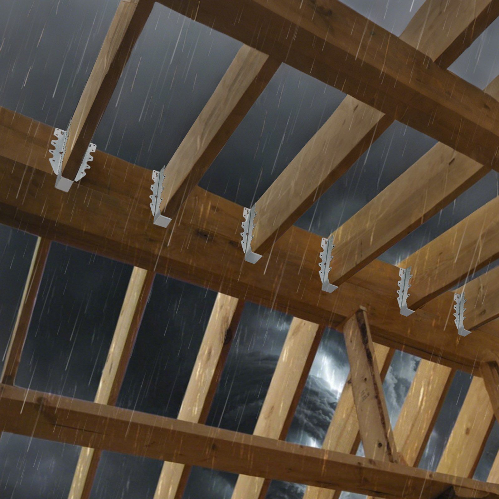 50 Pcs Joist Hanger, Inner Dimensions 1.57 x 1.50 x 7.83 inch / 40 x 38 x 199 mm, Rafter Hurricane Ties Joist Hangers with Rustproof Coating, Tie Brackets for Floor Deck and Ceiling Trusses - Image 8