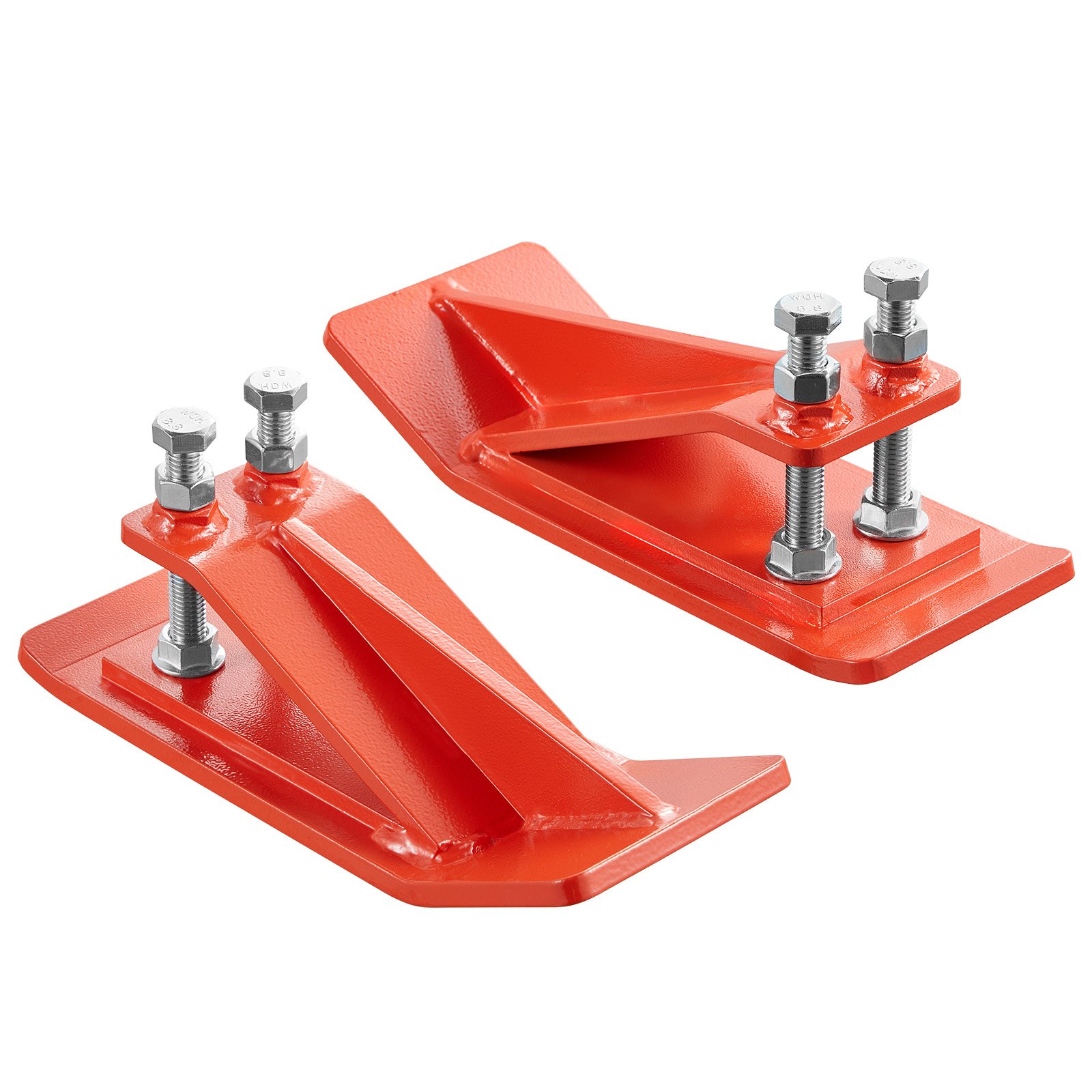 Tractor Bucket Protector, 2PCS Heavy Duty Steel Bucket Edge Protectors, Edge Tamer Anti-Skid Device with Double Hexagon Lock Nuts and Bolts, for Snow, Leave Removal & Spreading Gravel (Orange) - Image 1