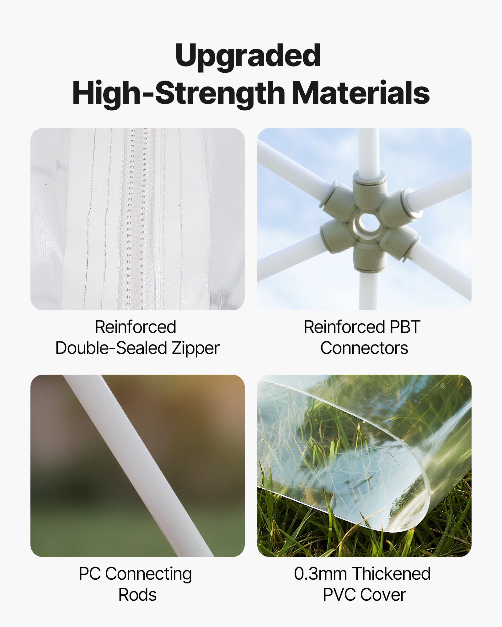 Garden Dome Tent, 3.6 x 2.2 m Outdoor Clear Bubble Tent for 4-7 Person, Weatherproof Geodesic Dome Greenhouse with Window, PVC Igloo Tents for Backyard Patios Camping Party Wedding - Image 5