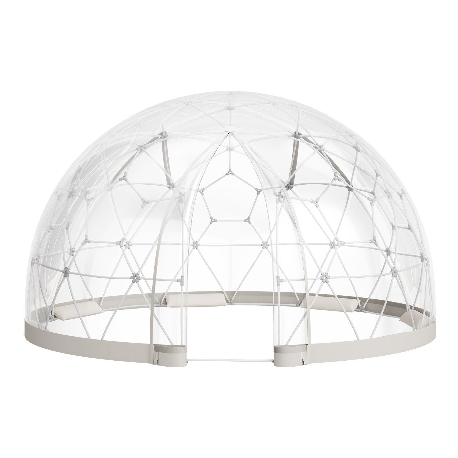Garden Dome Tent, 2.9 x 1.75 m Outdoor Clear Bubble Tent for 2-4 Person, Weatherproof Geodesic Dome Greenhouse with Window, PVC Igloo Tents for Backyard Patios Camping Party Wedding - Image 1