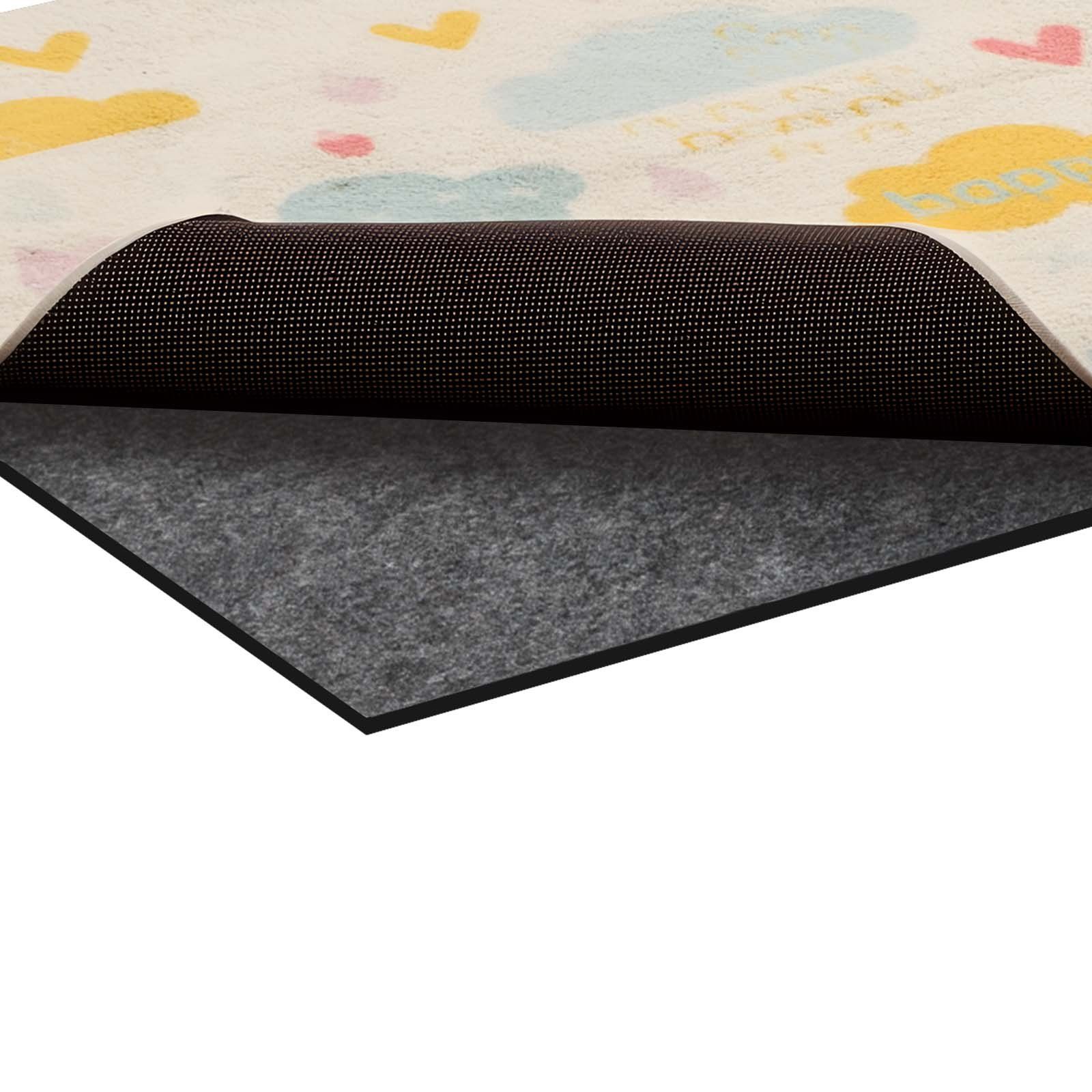 Rug Pad 2.44 x 1.52 m, Non-slip Carpet Area Pad, Rug Mat Padding with Dual Surface Felt Cushion & Rubber Gripper, Hardwood Floor Protection for All Floors, Finishes, Keeps Carpets in Place - Image 1
