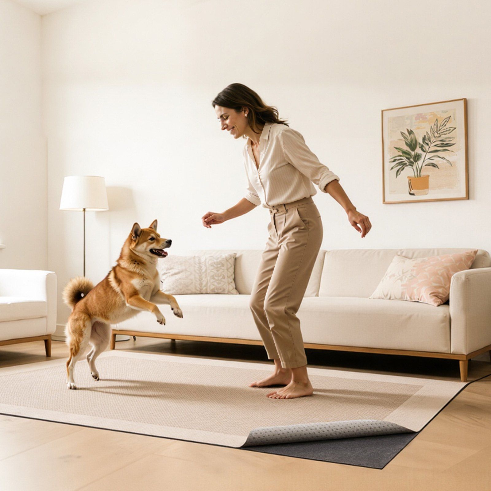 Rug Pad 2.74 x 3.66 m, Non-slip Carpet Area Pad, Rug Mat Padding with Dual Surface Felt Cushion & Rubber Gripper, Hardwood Floor Protection for All Floors, Finishes, Keeps Carpets in Place - Image 8
