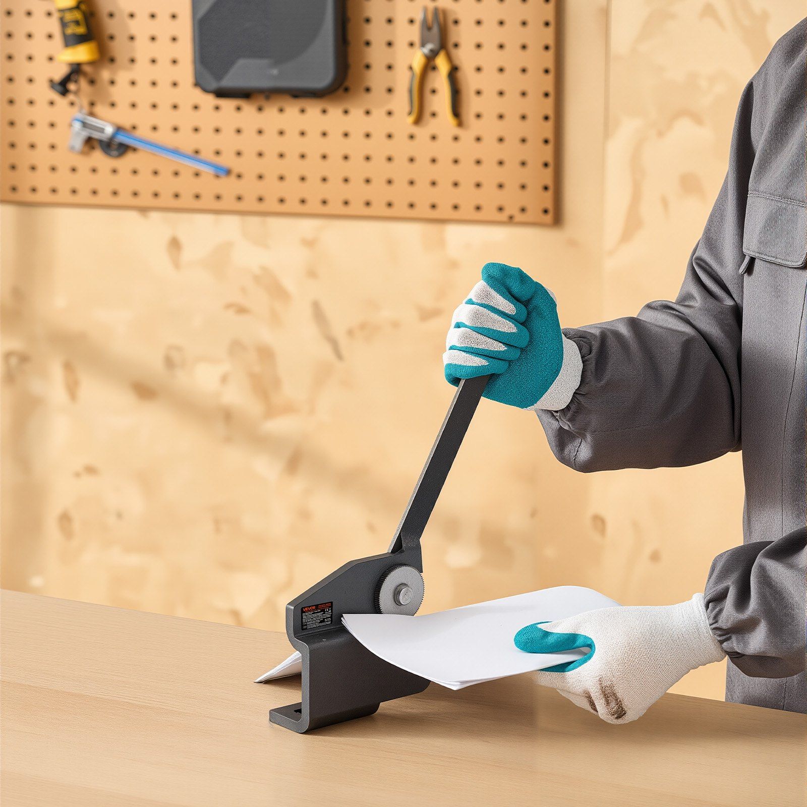 Sheet Metal Shear, Throatless Rotary Hand Shear, 16 Gauge Mild Steel Sheet Cutter with 1.5 mm Capacity, with Solid Construction, Mounting Type, for Cutting Steel, Copper, Rebar, and Aluminum - Image 8