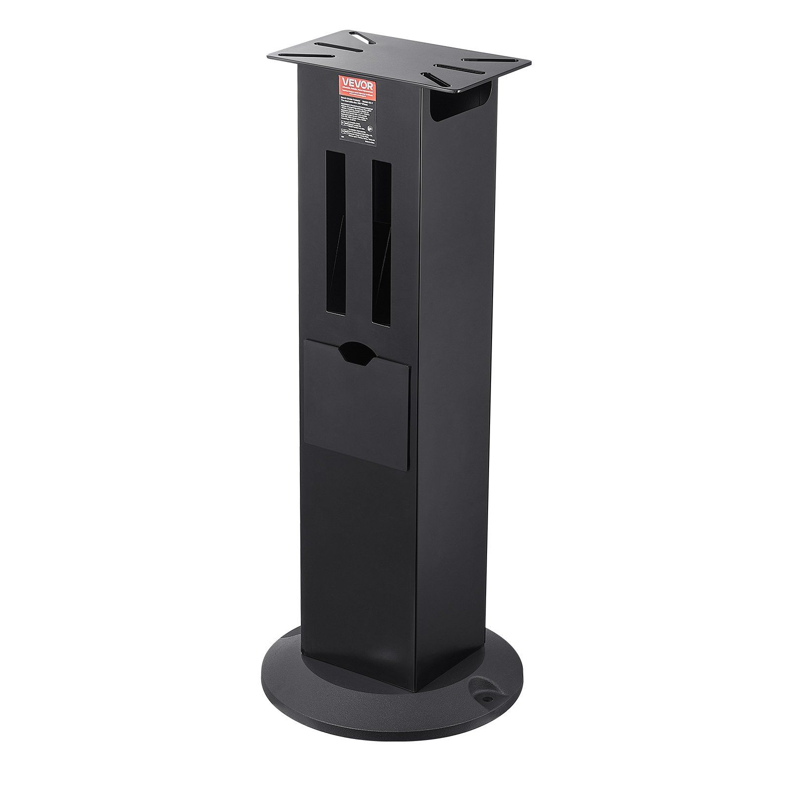 Bench Grinder Stand, Heavy-Duty Grinder and Vise Floor Pedestal with 28 x 17 cm Mounting Plate, Grinding Wheel Storage Compartments & Cast Iron Base, Compatible with Most Bench Grinders - Image 1