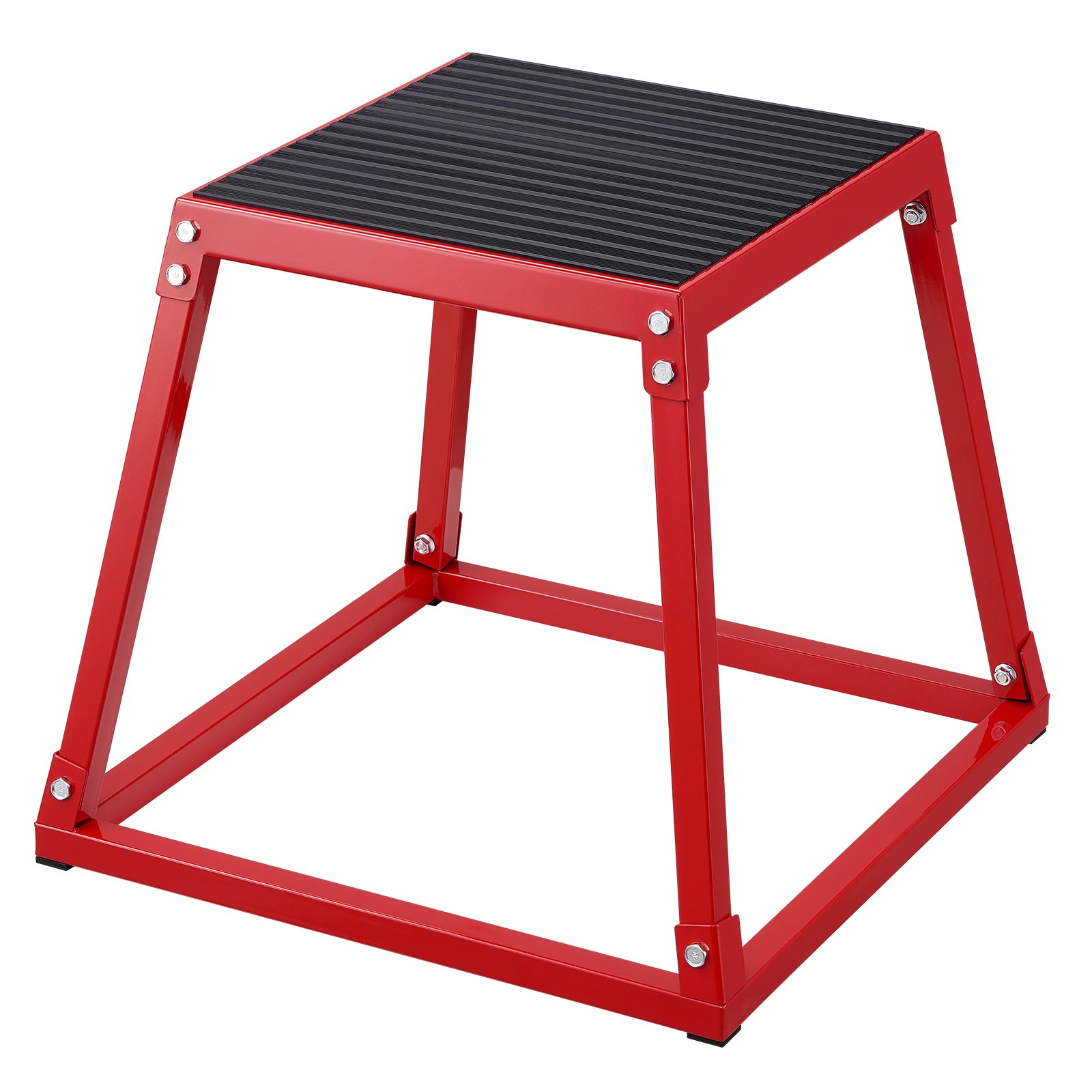 Plyometric Jump Box, 18 Inch Plyo Box, Steel Plyometric Platform and Jumping Agility Box, Anti-Slip Fitness Exercise Step Up Box for Home Gym Training, Conditioning Strength Training, Red - Image 1