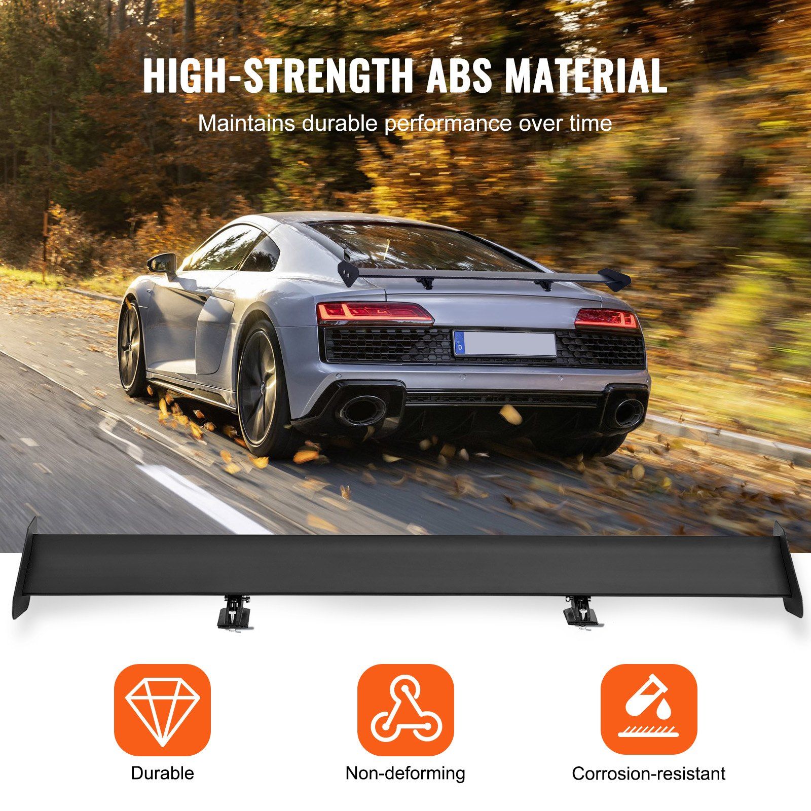 GT Wing Car Spoiler, 43.3 inch Universal Spoiler with Single Deck, Adjustable Lightweight Aluminum, Car Rear Spoiler Wing, Racing Spoiler BGW/JDM Drift Black - Image 3