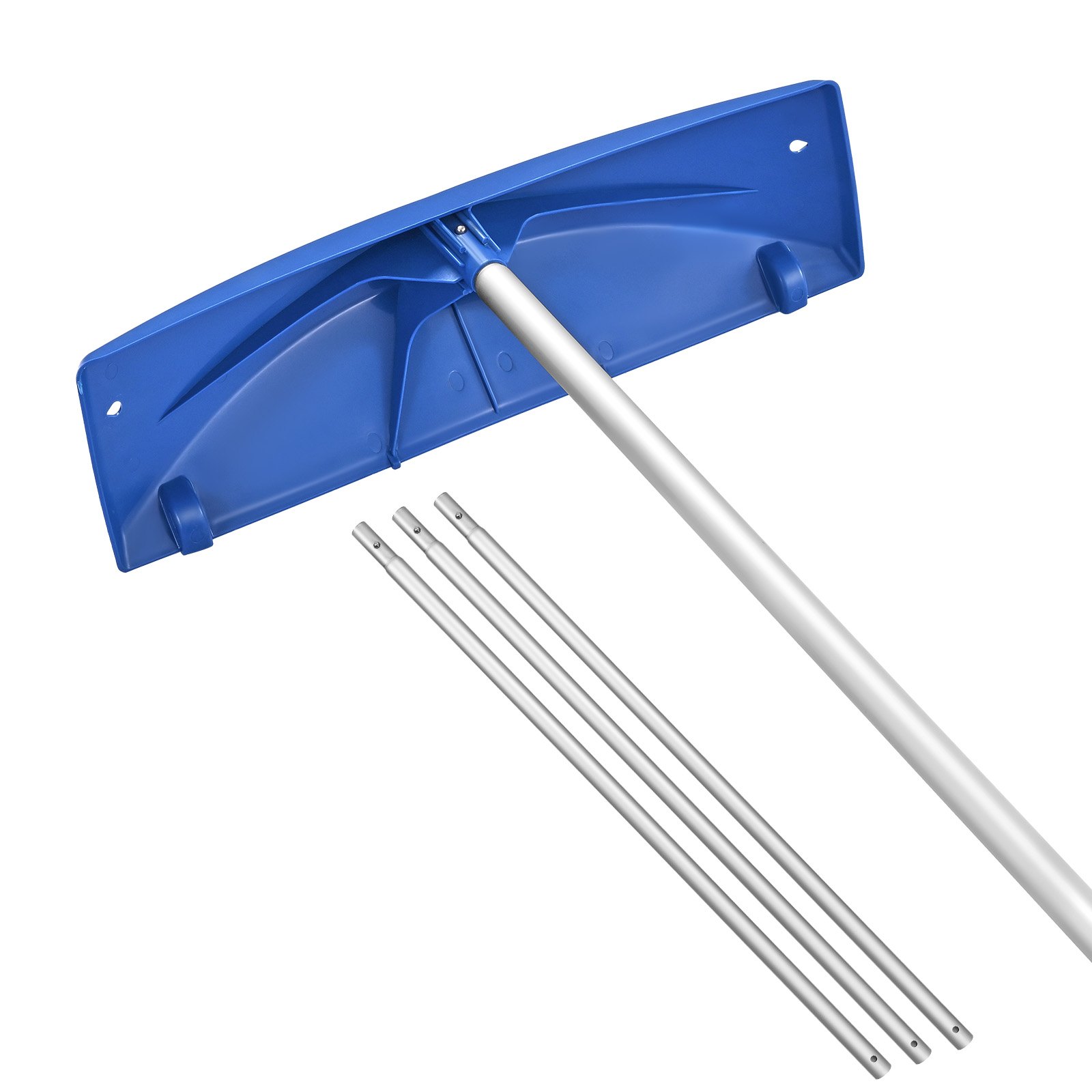 Snow Roof Rake, 60cm PP Plastic Blade, 1.18-5.55 m Adjustable Roof Snow Scraper with Wheels, Anti-Slip Handle Snows Removal Tool, Lightweight House Rooftop Rake for Leaves Debris Removal - Image 1
