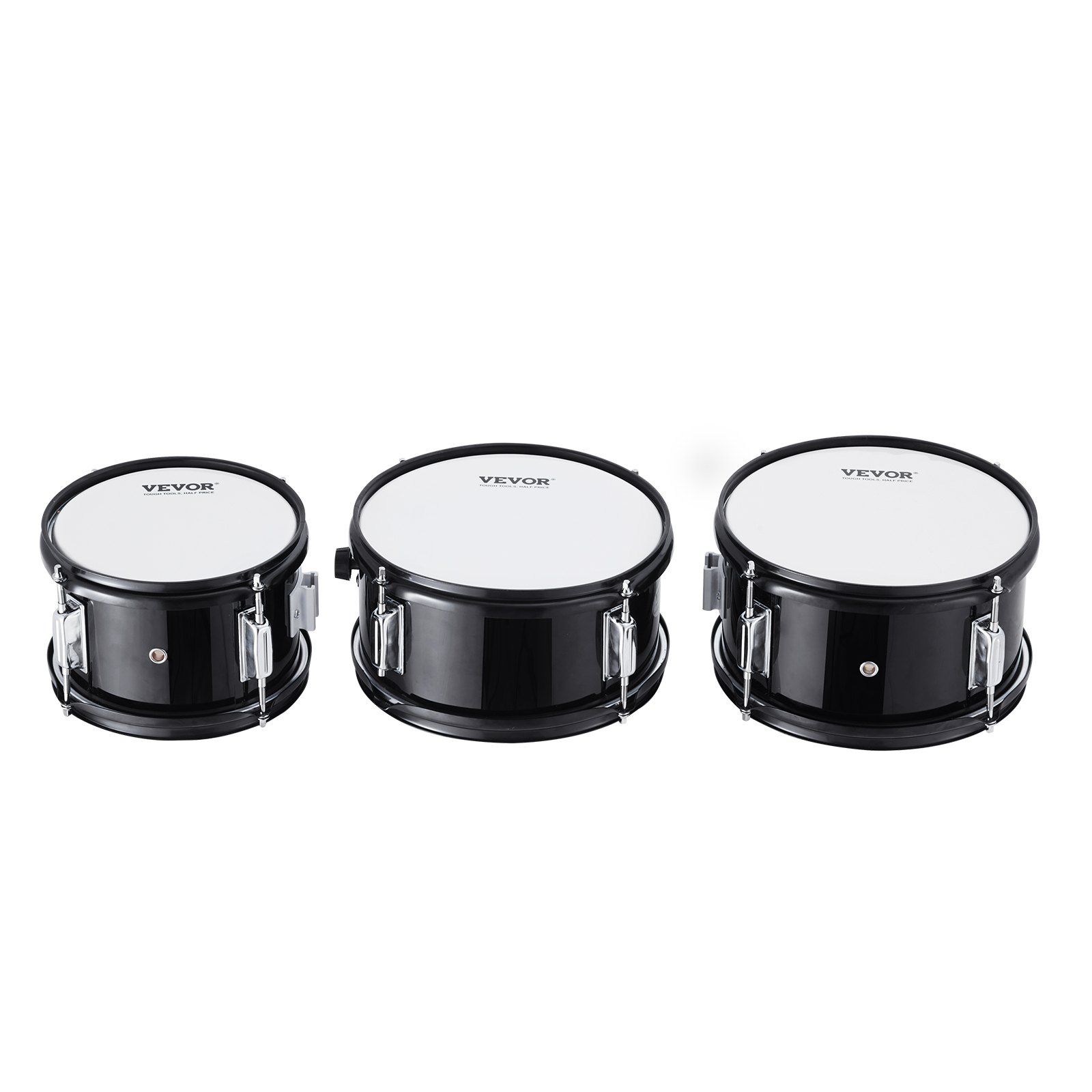 Kids Drum Set, 5-Piece, 406.4 mm Beginner Full Drum Set with Bass Toms Snare Floor Drum Adjustable Throne Cymbal Hi-Hat Pedal and Two Pairs of Drumsticks, Starter Drum Kit for Child Kids, Black - Image 1