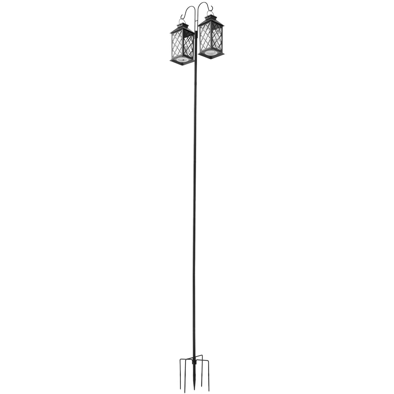 Double Shepherds Hooks for Outdoor, 8 Pack 2730 mm Heavy Duty Bird Feeder Pole, 19 mm Thick Garden Hooks for Hanging Hummingbird Feeder, Plant Baskets, Solar Light Lanterns,Wind Chimes - Image 8