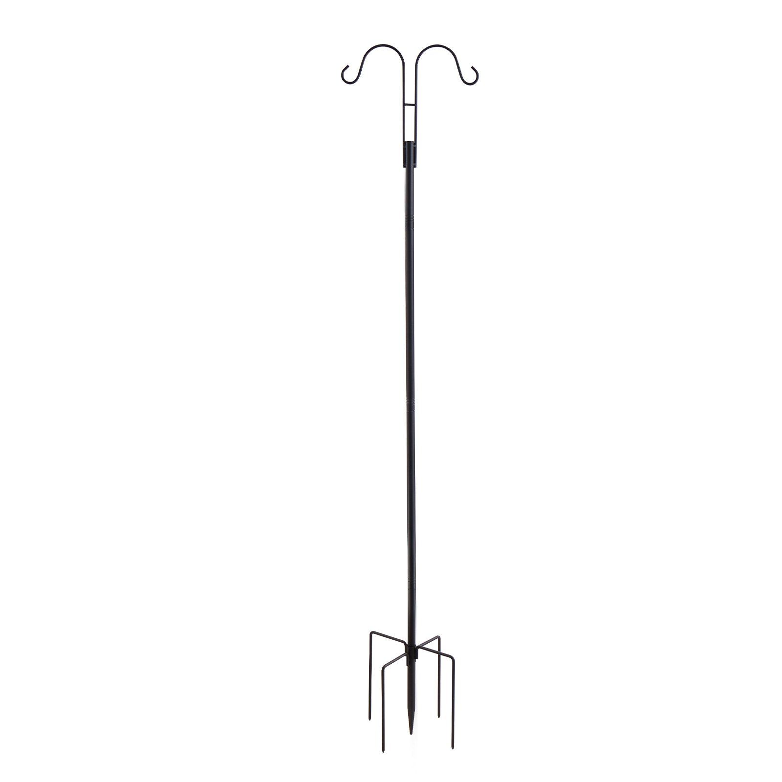 Double Shepherds Hooks for Outdoor, 8 Pack 1560 mm Heavy Duty Bird Feeder Pole, 19 mm Thick Garden Hooks for Hanging Hummingbird Feeder, Plant Baskets, Solar Light Lanterns,Wind Chimes - Image 1