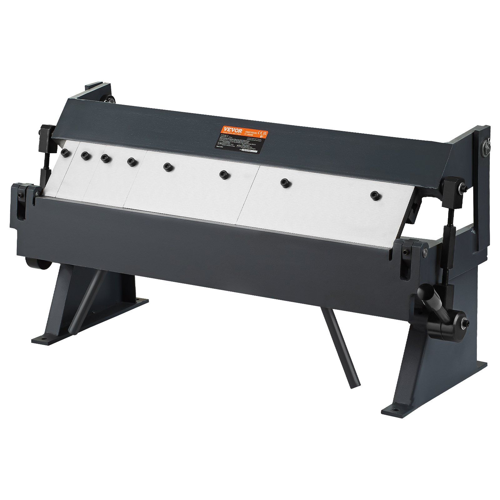 Box and Pan Brake, 610 ± 10 mm, 0-130 Degrees Sheet Metal Bending Brake, Portable Metal Bender with 20 Gauge Low Carbon Steel 14 Gauge Aluminum Capacity, 5 Adjustable Fingers for Metal Bending - Image 1