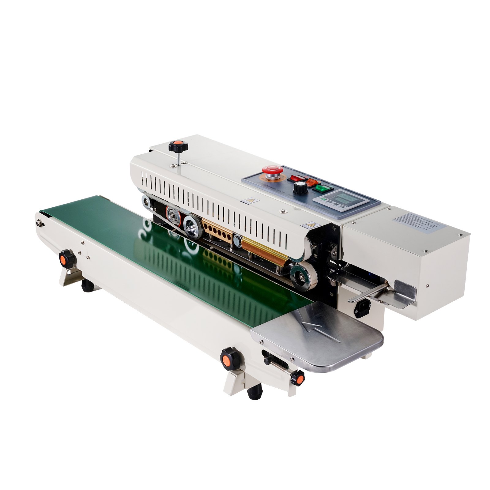 Continuous Bag Band Sealing Machine, 6-12 mm Seal Width, Horizontal Band Sealer Machine with Digital Temperature Control, Bag Sealer for 0.02-0.8 mm Plastic Bags Films with Inflation Function - Image 1