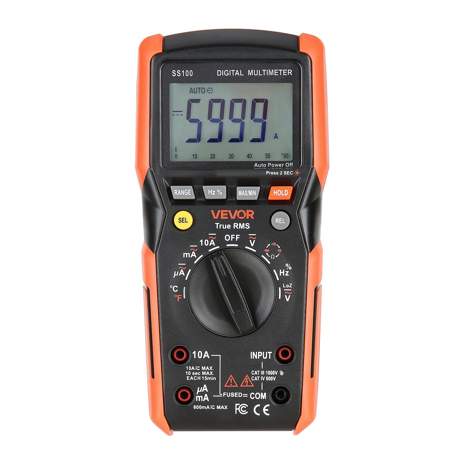 Digital Multimeter, 6000-Count TRMS DC/AC Voltmeter Current Tester, Auto-Ranging Multimeter for Current Voltage Resistance Capacitance Temperature Diodes Continuity Low Impedance Measurment - Image 1