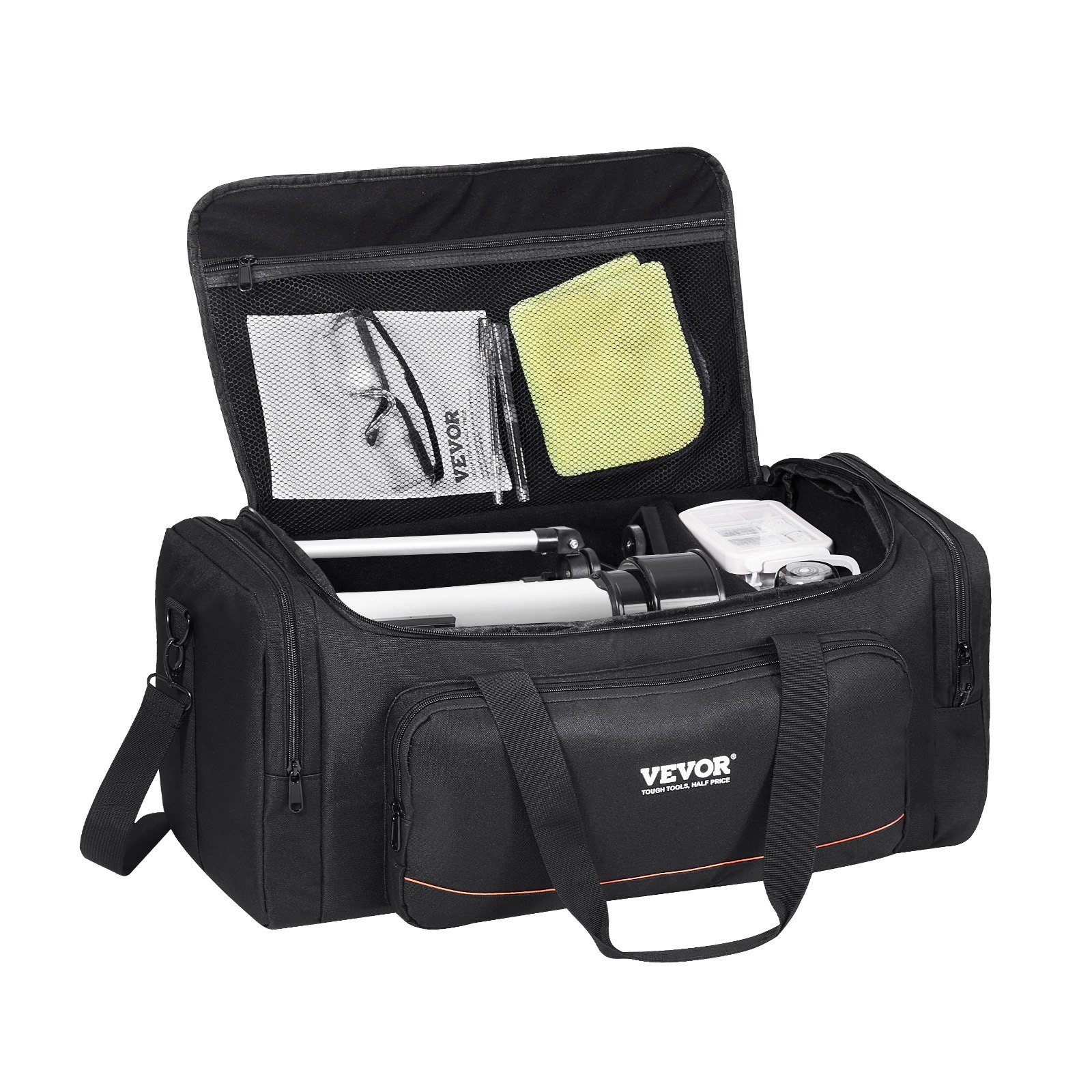 Telescope Case, 560 mm, Telescope Storage Bag with Fixed Buckles, Multi-Pocket & Detachable Divider for Telescope, Shock-Absorbent Telescope Carrying Case to Easily Secure Optical Tube & Tripod - Image 1