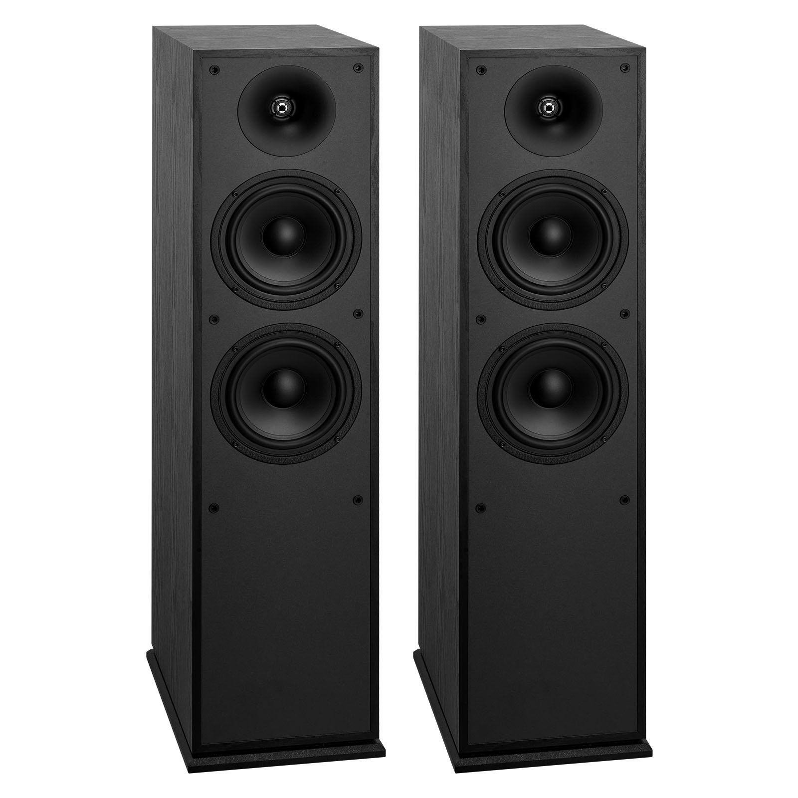 Floorstanding Speakers, 2-Way, Floor-Standing Tower Speakers with 25.4 mm Tweeter, Dual 165.1 mm Woofers, 400W Peak, 65Hz–20kHz Frequency Response, Durable MDF Enclosure, for Home Audio, Pair - Image 1