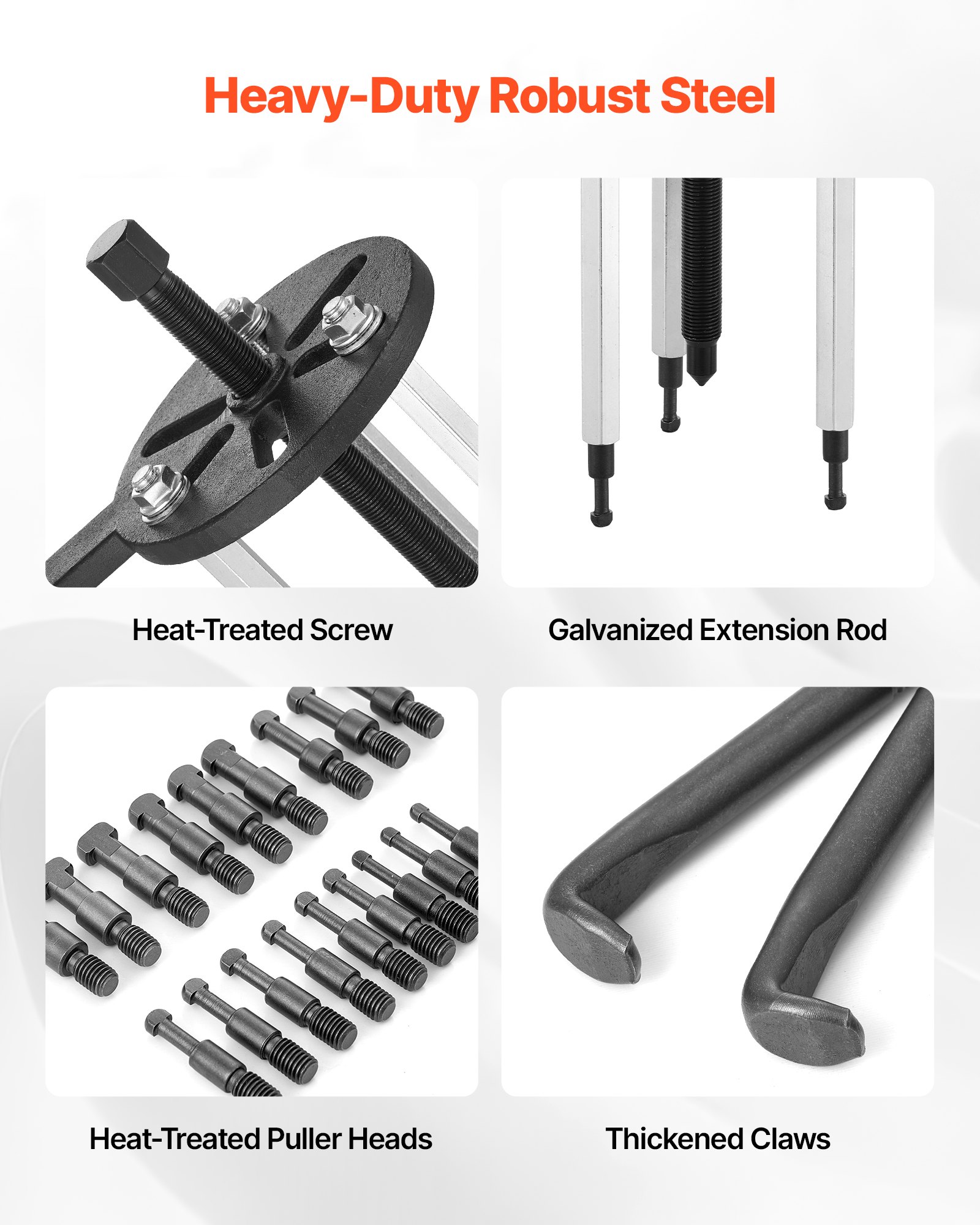 21-in-1 Bearing Puller Set, 21 PCS 3-Jaw Hook Puller for Internal External Bearings and Bearing Without Inner Shaft, Multifunctional Bearing Removal Tool with Heavy Duty Portable Storage Case - Image 4