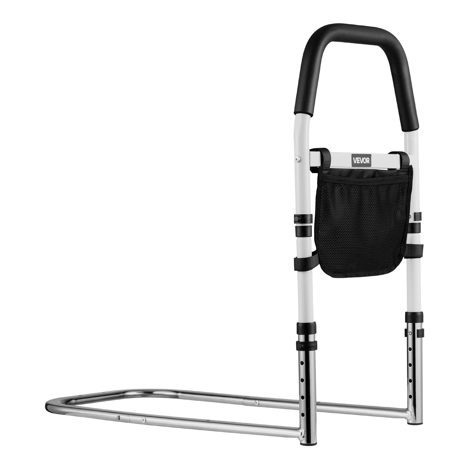 Bed Rail for Elderly, Bedside Assist Rails with PU Handrail, Adjustable Height Pipe Bedside Cane, High-Strength Carbon Steel Bed Bars for Seniors & Patients, Fits King, Queen, Full, Twin - Image 1