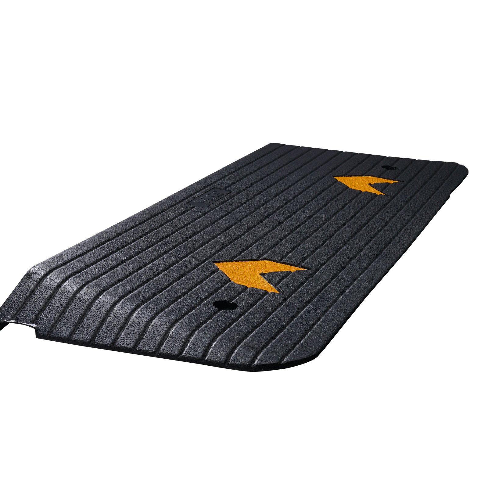 Upgraded Rubber Threshold Ramp, 3.8 cm Rise Wheelchair Ramp Doorway, Natural Curb Ramp Rated 15 tons Load Capacity, Non-Slip Textured Surface Rubber Curb Ramp for Wheelchair and Scooter - Image 1