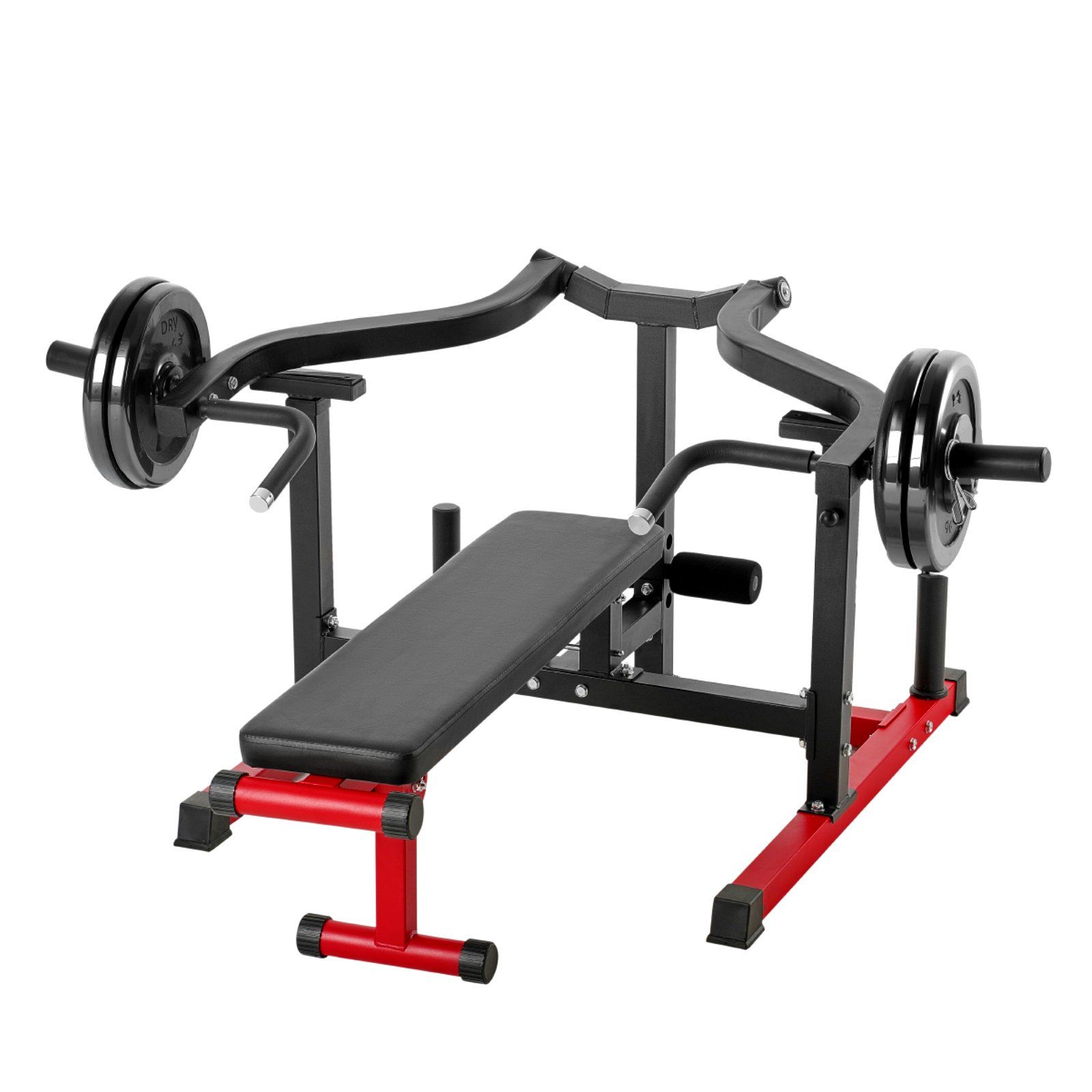 Chest Press Machine, 450 LBS Bench Press Set, Adjustable Flat Incline Bench with Independent Converging Arms, Upper Chest Equipment, Fitness Home Gym Equipment for Chest, AB Workouts, Shoulder - Image 1